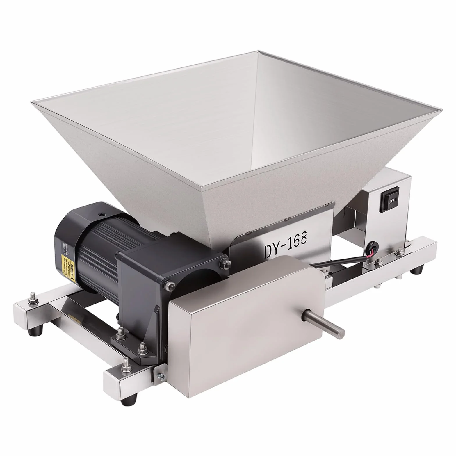 Elektryczny młynek do owoców i chleba, 4 l, rozdrabniacz do owoców, chleba, brązowego cukru, 52 x 30 x 38 cm, srebrny