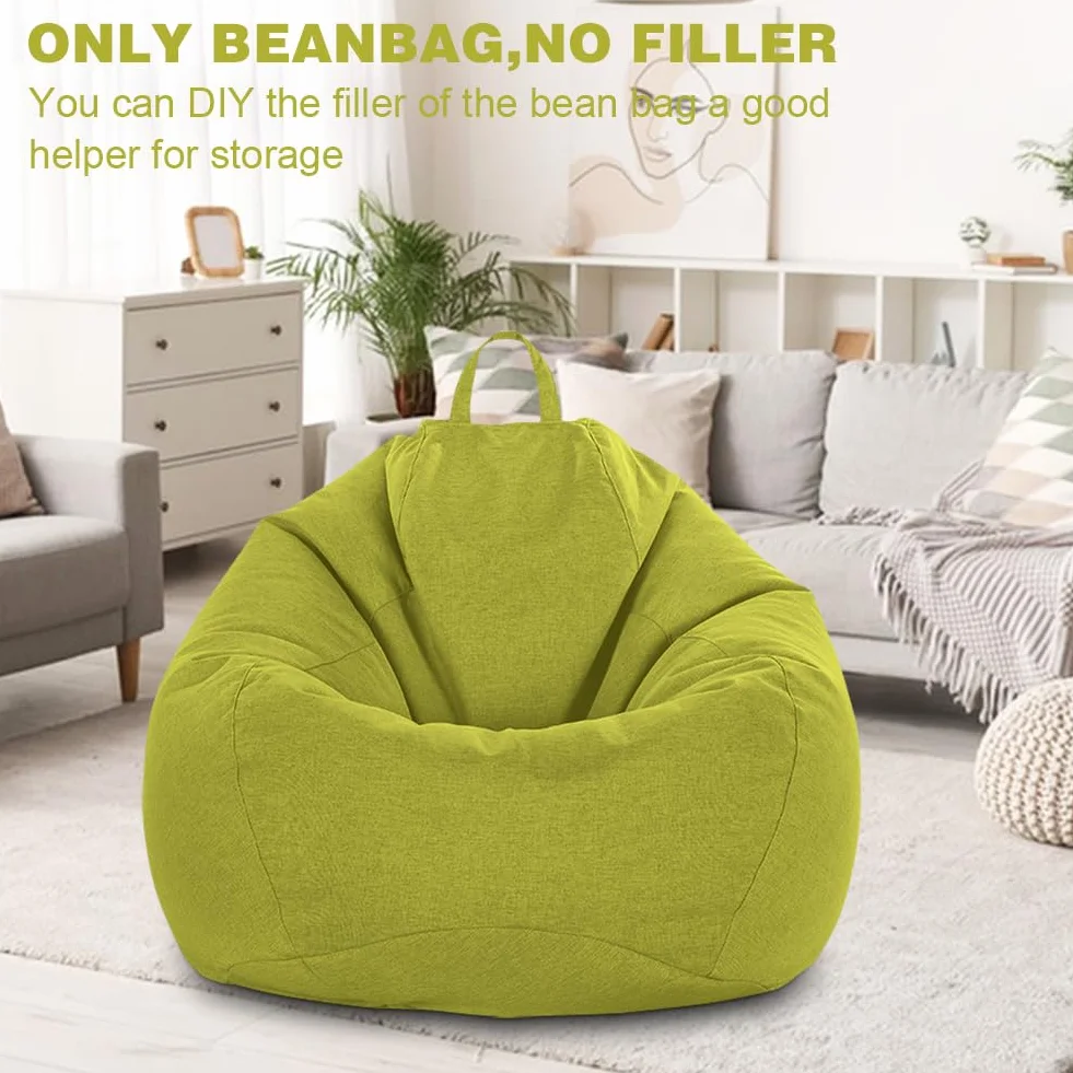 Gohytal Worek do siedzenia dla dzieci i dorosłych, 100 x 120 cm Worek do siedzenia dla dorosłych, Duży Gaming worek do siedzenia XL Bean Bag Chair, tylko pokrowiec bez wypełnienia, Fotel worek do