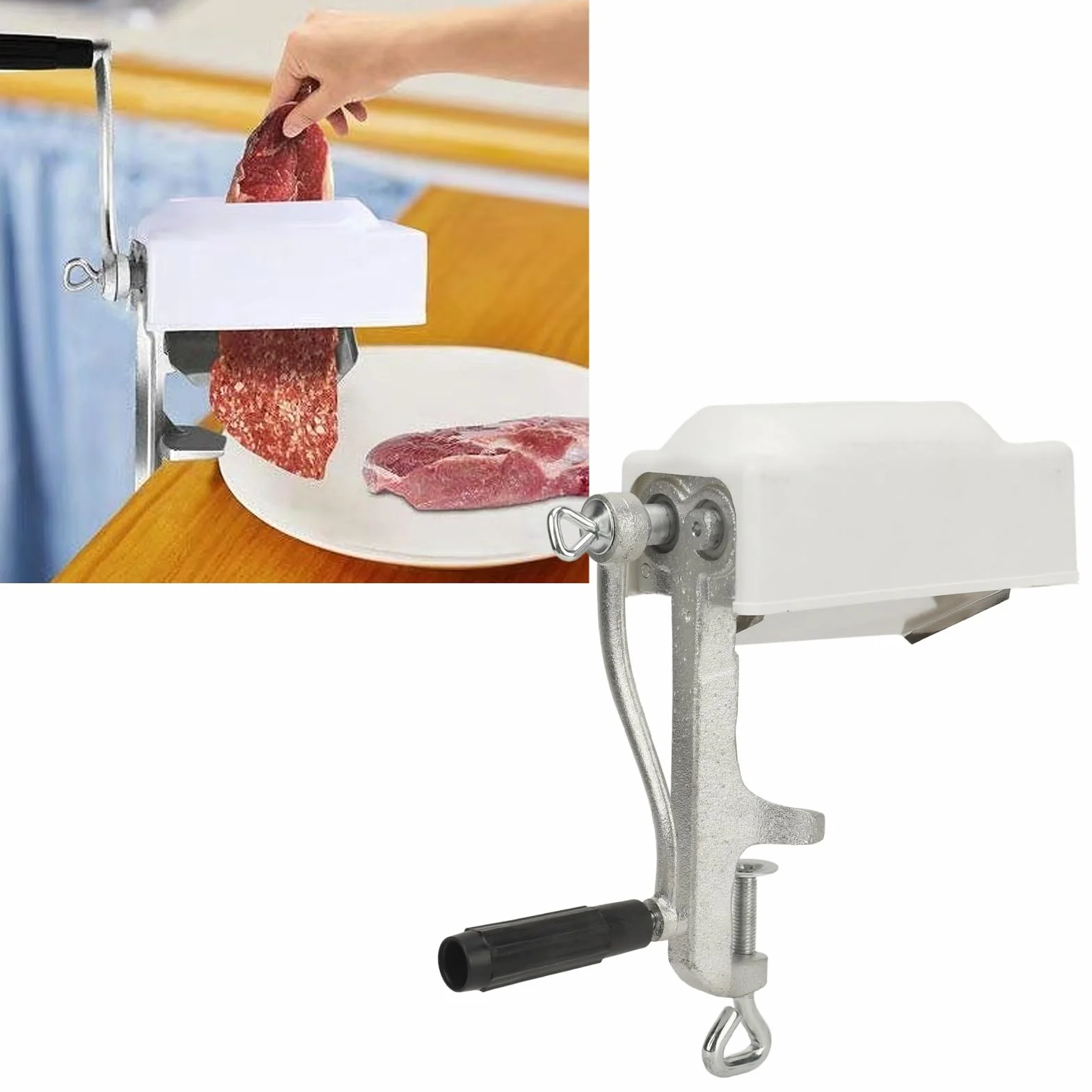 Yctze Wytrzymała Kostka do Tłuczenia Mięsa - Łatwe w Montażu Narzędzie do Spłaszczania Steków i Maszyna do Zmiękczania - Idealne Marynaty Kuchenne, Grill i Maksymalizacja Smaku Żeliwo i ABS