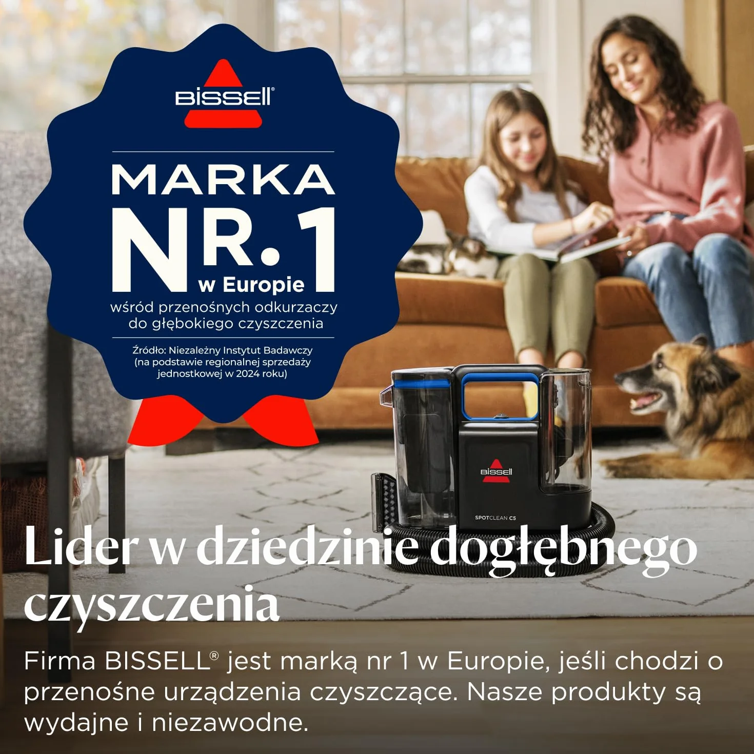 BISSELL SpotClean C5, Odkurzacz Piorący do Tapicerki, Odkurzacz do Dywanów z Systemem Triple Action, Lekka Odkurzacz do Prania Dywanów, Tapicerki, Samochodów, Kanapy i Innych, Mocny Silnik 400W, 3861N