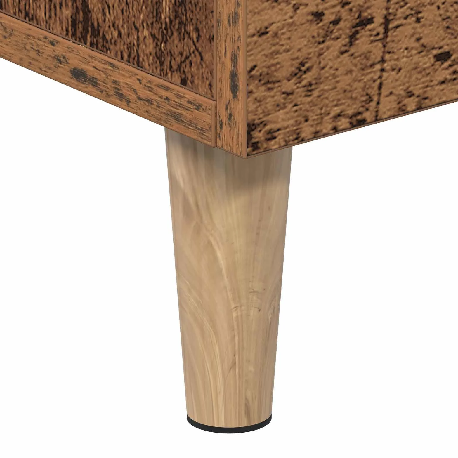 Générique Szafka pod telewizor Antyczna drewniana 150 x 30 x 50 cm Drewno Ingenierie | Solidne półki, drewniane nogi stożkowe, drzwi z czarnymi stalowymi uchwytami D, przechowywanie multimediów