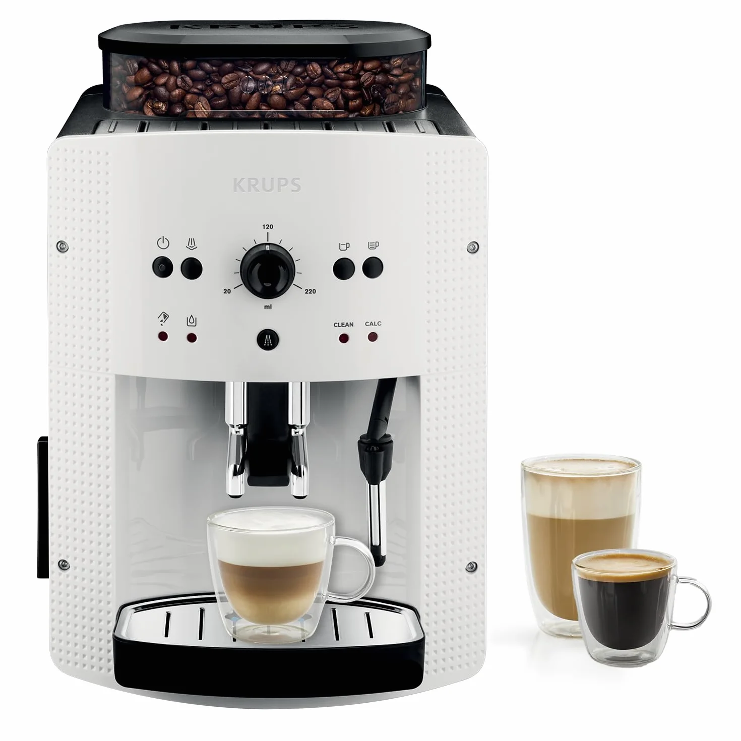 Krups Arabica Picto Ea8105 Ekspres do Kawy, Biały/Czarny, 1450 WW 230 VV