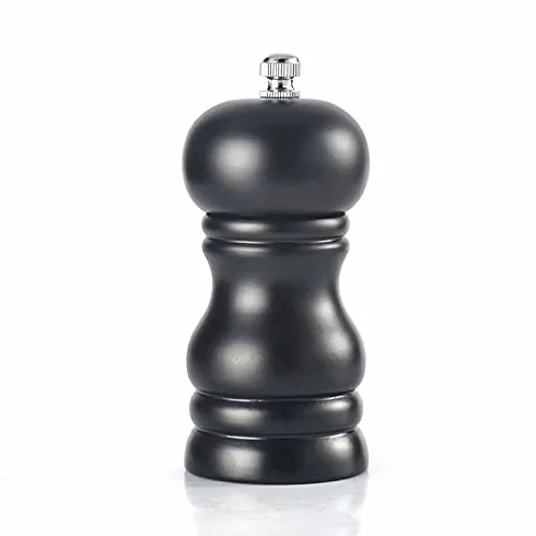 Młynek do pieprzu czarny młynek do pieprzu ręczny młynek do pieprzu regulowany grubościowy młynek 10 cm młynek do soli/pieprzu (kolor: Czarny)