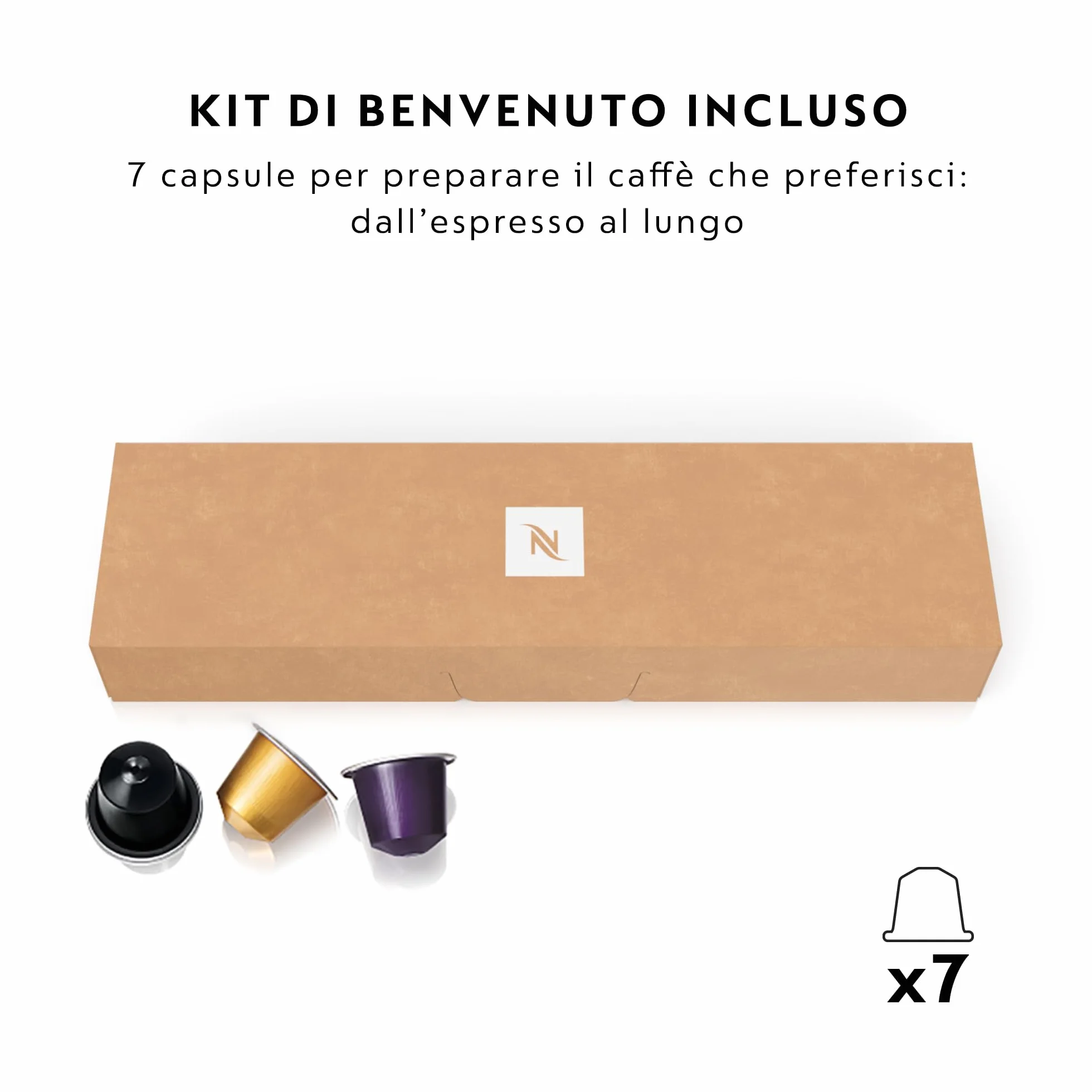 Nespresso De'Longhi Essenza Mini EN 85.R ekspres do kawy na kapsułki, zestaw 7 kapsułek w różnych smakach, ciśnienie pompy 19 bar, oszczędność miejsca, 0,6 l, czerwony