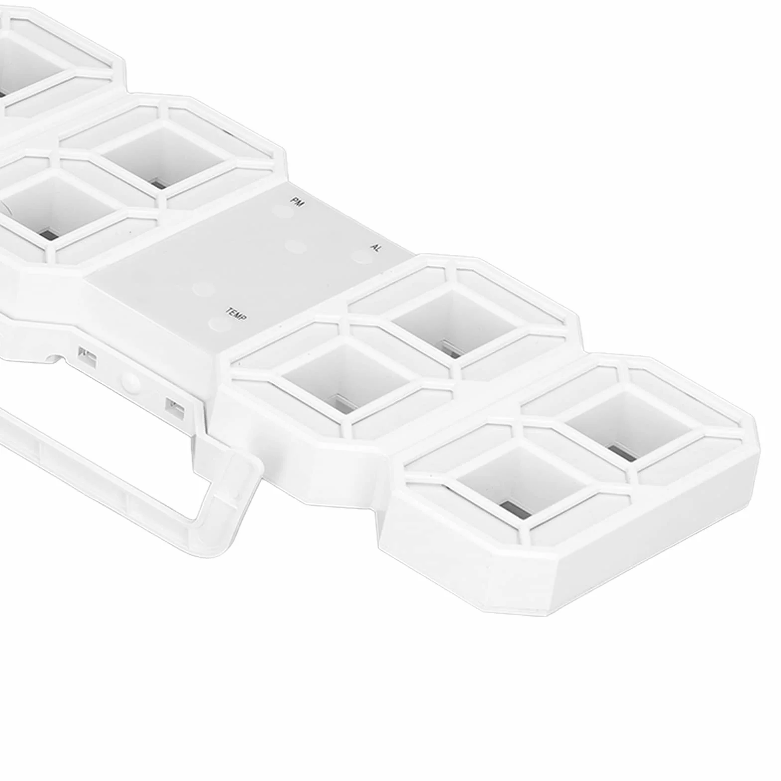 Zerodis Cyfrowy zegar ścienny, cyfrowy budzik 3D LED na biurko z wyświetlaczem czasu i temperatury, oświetlenie LED, lampka nocna, dekoracyjne zegary do kuchni, sypialni, biura (biała rama, biały