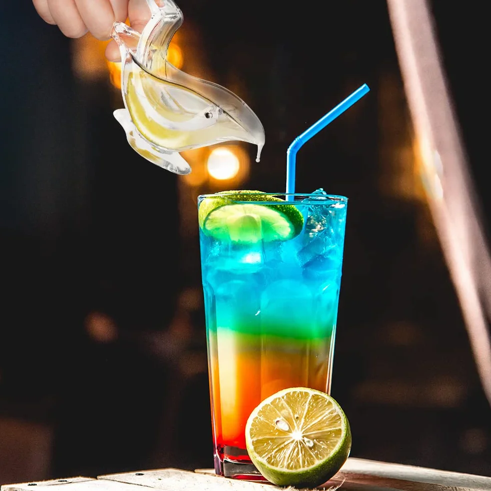 Ręczna wyciskarka do cytryn akrylowa przenośna sokowirówka do pomarańczy limonki granatu 2 sztuki