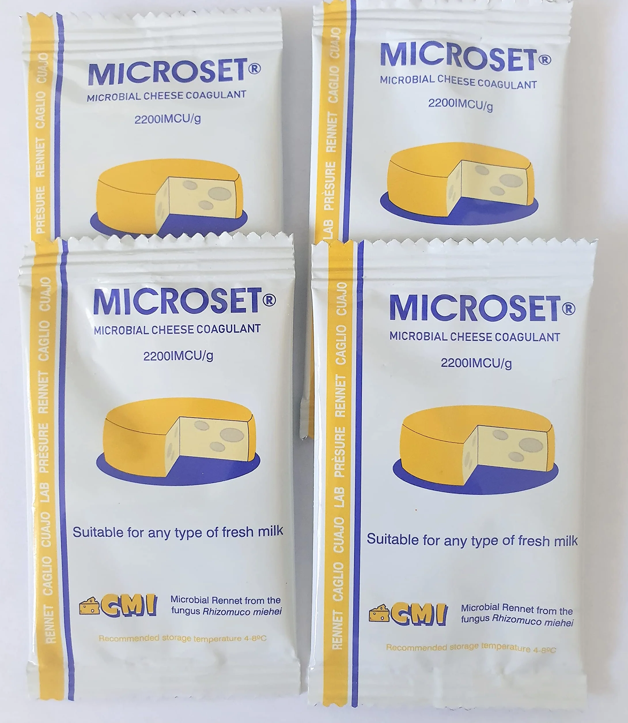 Mikrobial Rennet Mix sera koagulant mikroset 5 g saszetka na 50 l mleka | Cuajo Caglio Presüre Lab (4, 5 g)