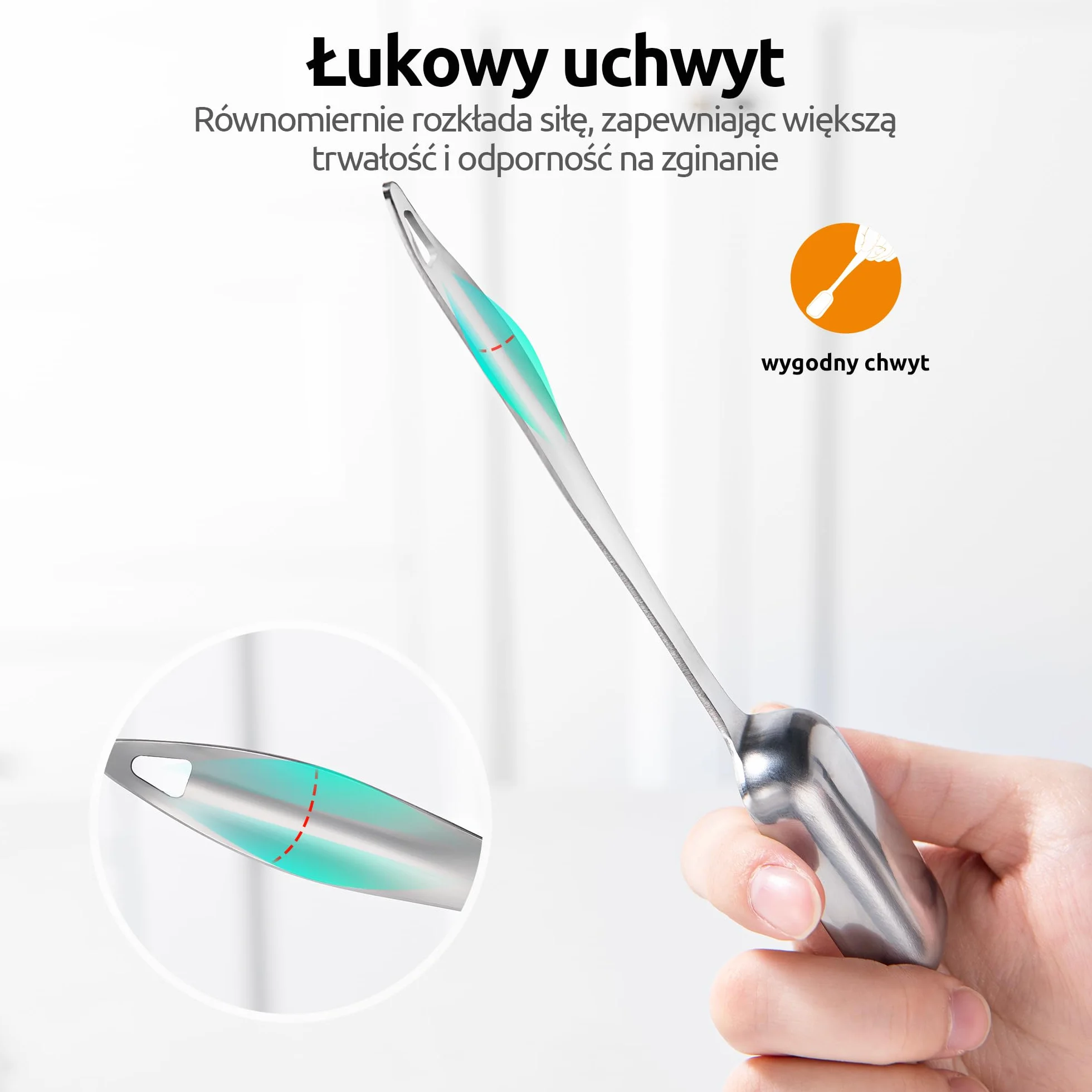 U-Taste Łyżki pomiarowe ze stali nierdzewnej 18/8, kwadratowa miarka łyżeczka łyżka stołowa z niwelatorami