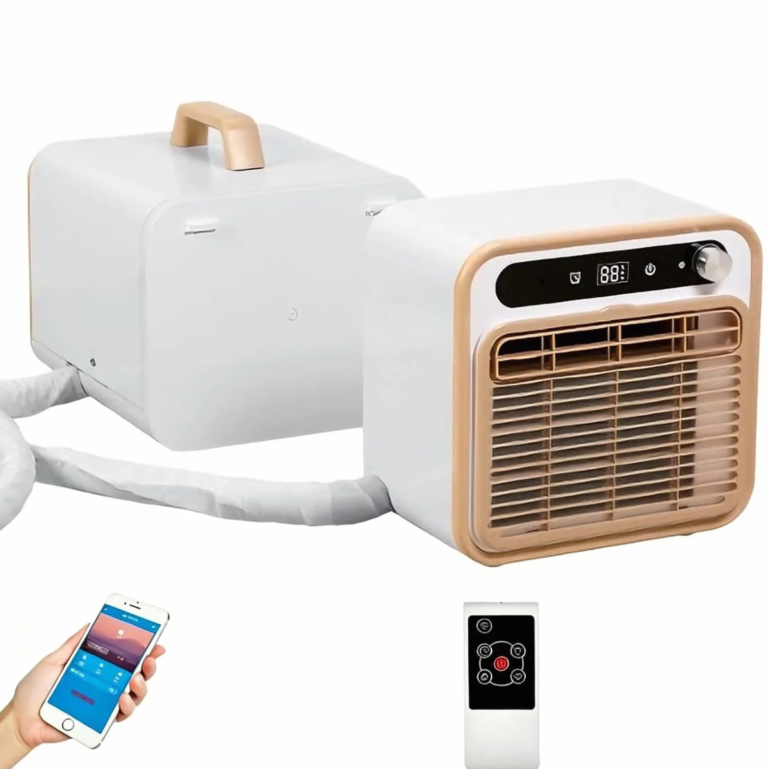 Split AC 5000 BTU, przenośny płyn chłodzący Wi-Fi z pilotem.Brak instalacji wiertarki dla samochodów kempingowych, sypialni.Cicha Operacja 40dB.Łatwy w przeprowadzce projekt przyjazny dla najemców.