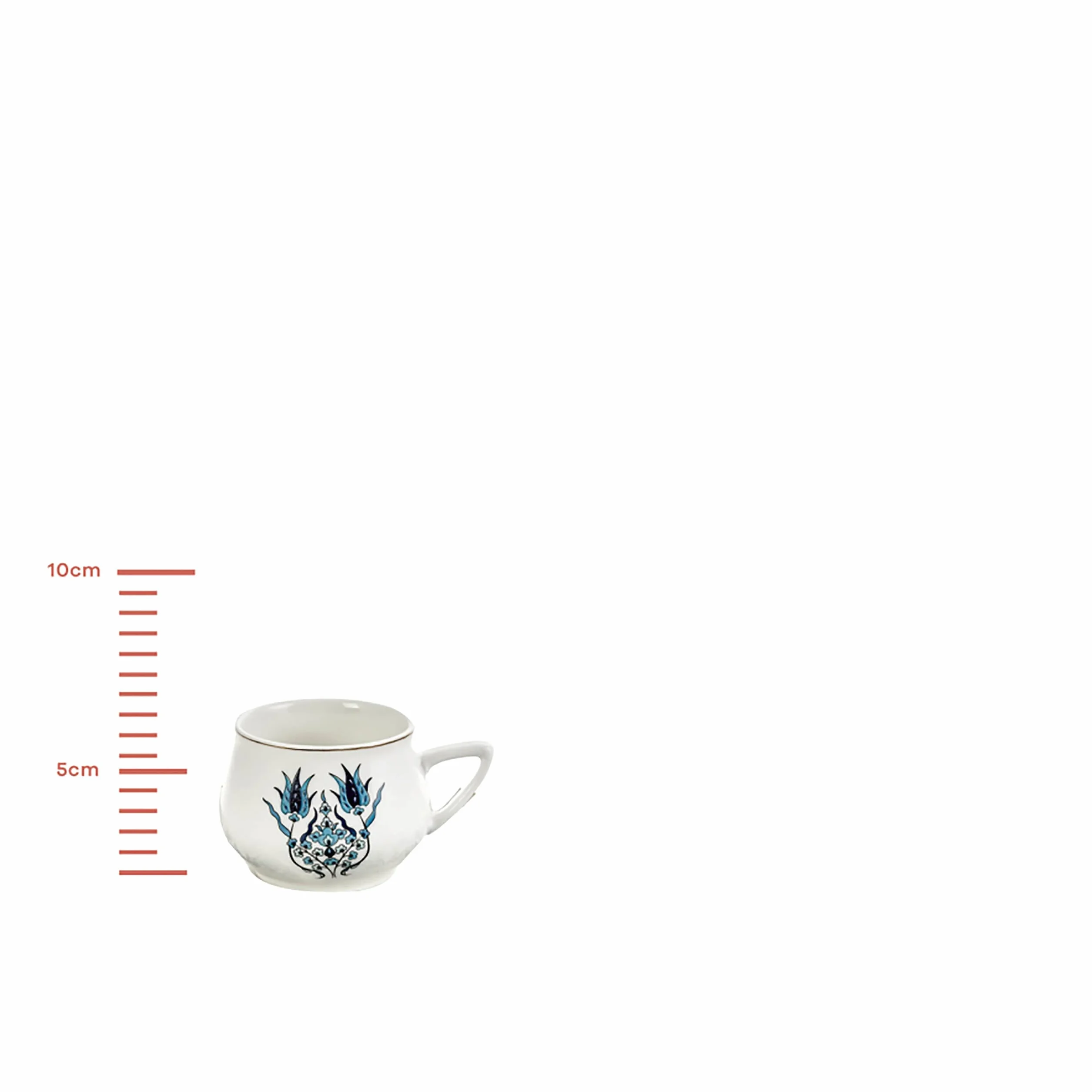 Karaca Iznik New Form turecki zestaw filiżanek do kawy dla 6 osób, 12-częściowy kubek ze spodkami, mały porcelanowy zestaw do espresso, idealny do serwowania greckiej, arabskiej kawy (100 ml)