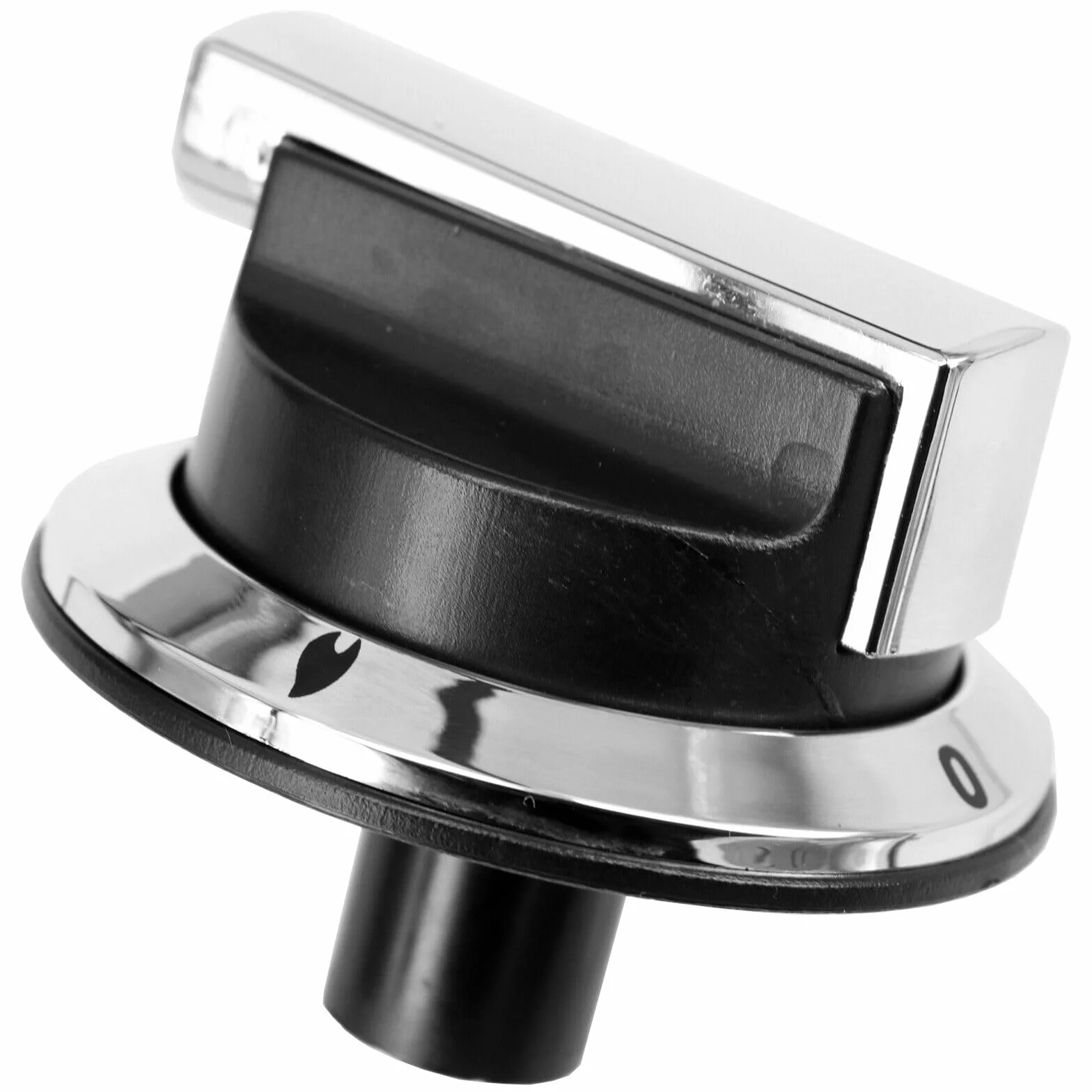 Spares2go Przełącznik pokrętła sterującego, kompatybilny z Rangemaster 90, 100, 110 DF, Elite, profesjonalny piekarnik (2 gałki, czarny/chrom)