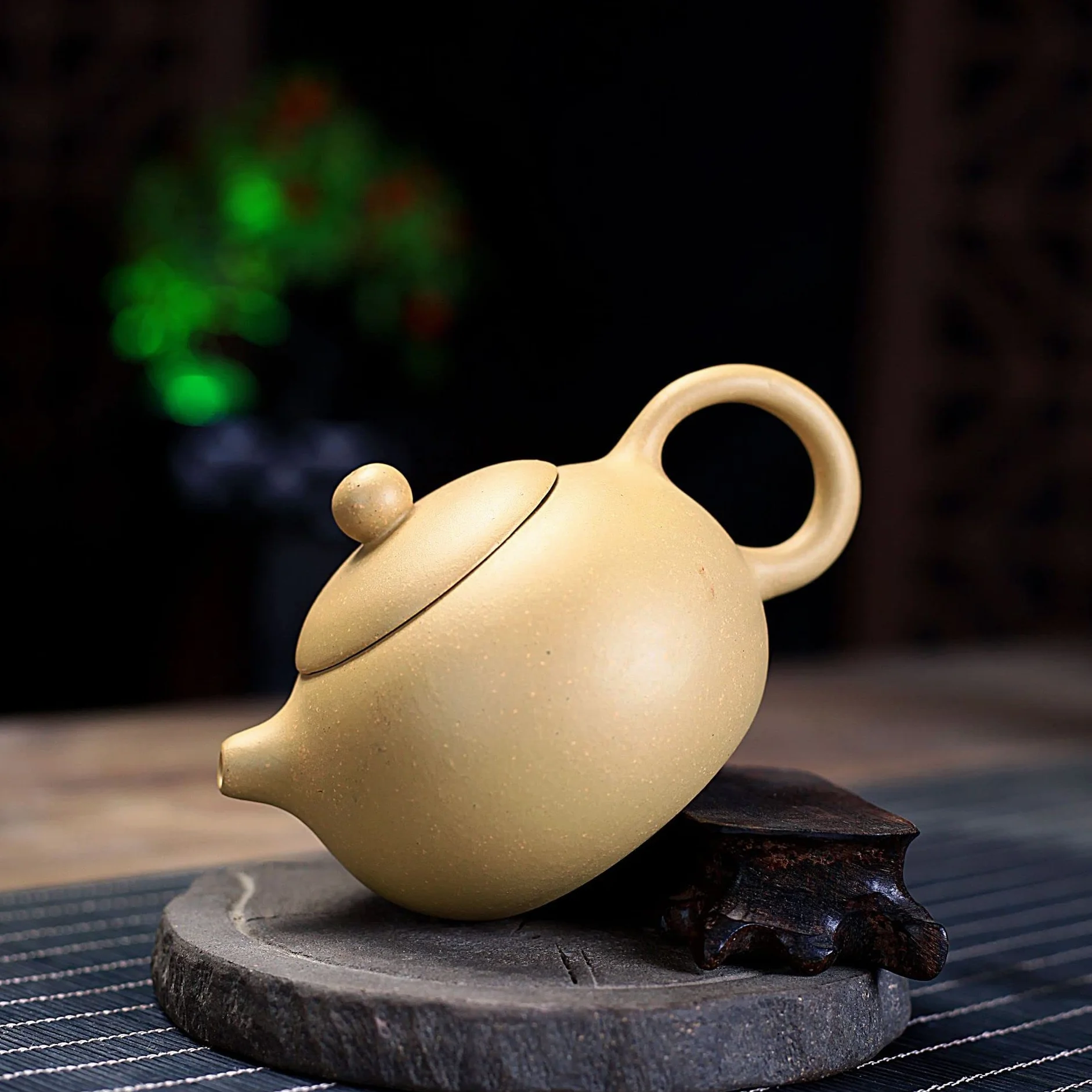 Czajnik 200 ml/6,8 uncji Chiński gliniany Yixing Xishi Naturalny Zisha Żółty Czajnik do herbaty Kungfu