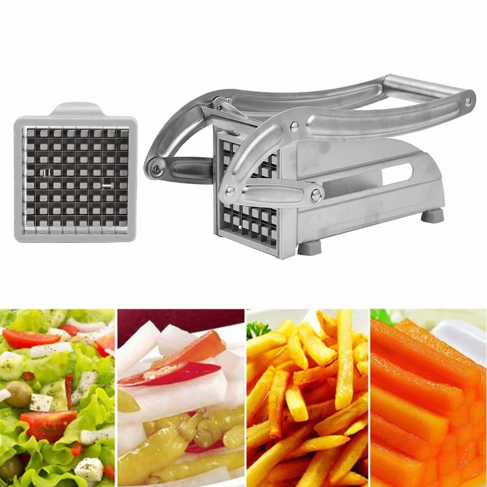 Nóż do frytek ze stali nierdzewnej, krajalnica do frytek, rozdrabniacz do warzyw, maszyna do cięcia chipsów ziemniaczanych, urządzenie do robienia chipsów ziemniaczanych, krajalnica do mięsa