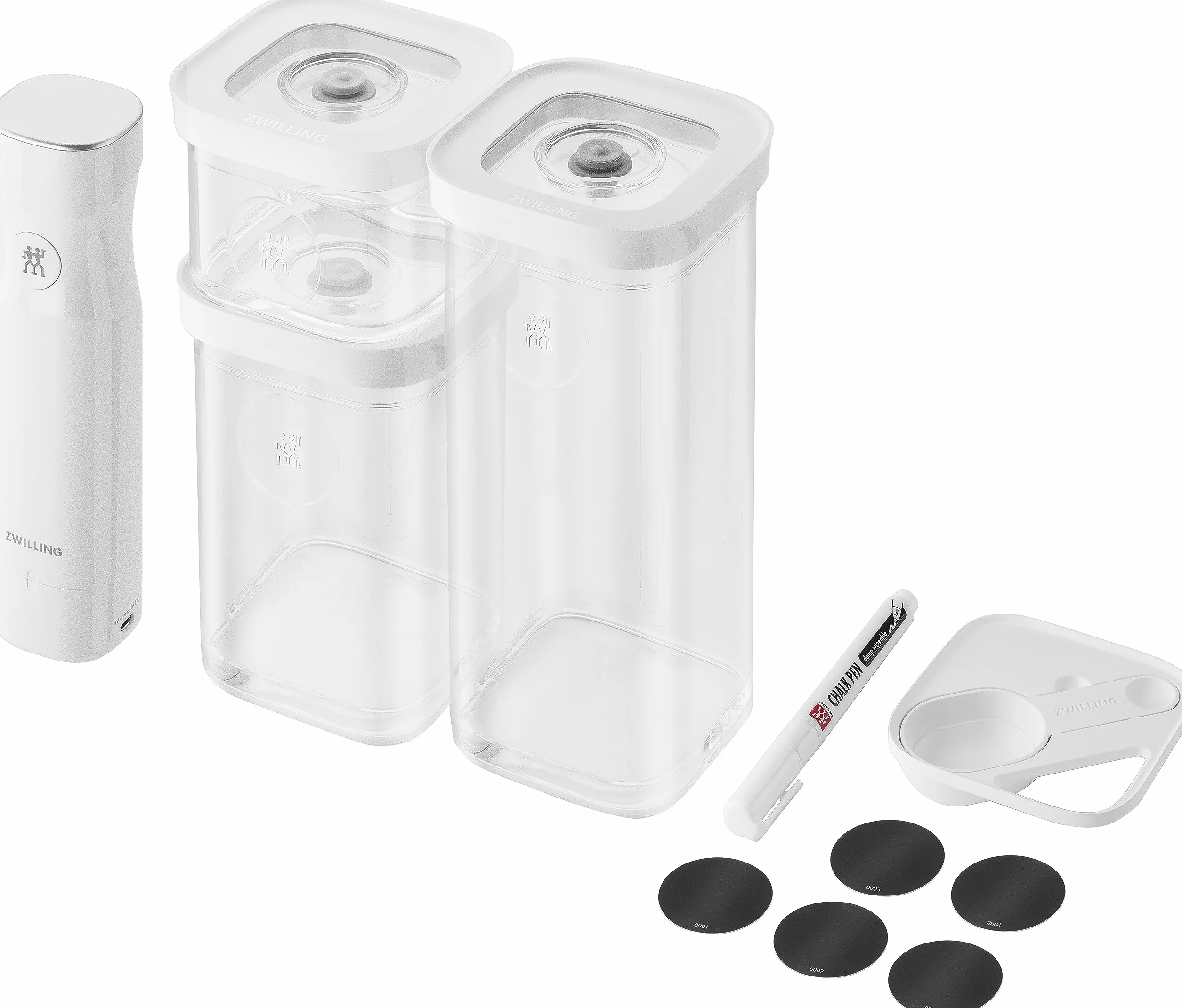 ZWILLING FRESH & SAVE CUBE Zestaw startowy próżniowy 6-częściowy do przechowywania, rozmiar S