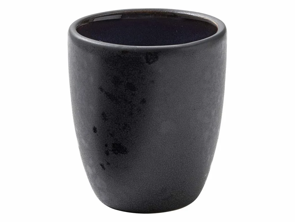 BITZ Filiżanki do espresso, zestaw filiżanek do kawy i espresso, z kamionki, 10 ml, nadają się do mycia w zmywarce, zestaw 6 sztuk, czarne