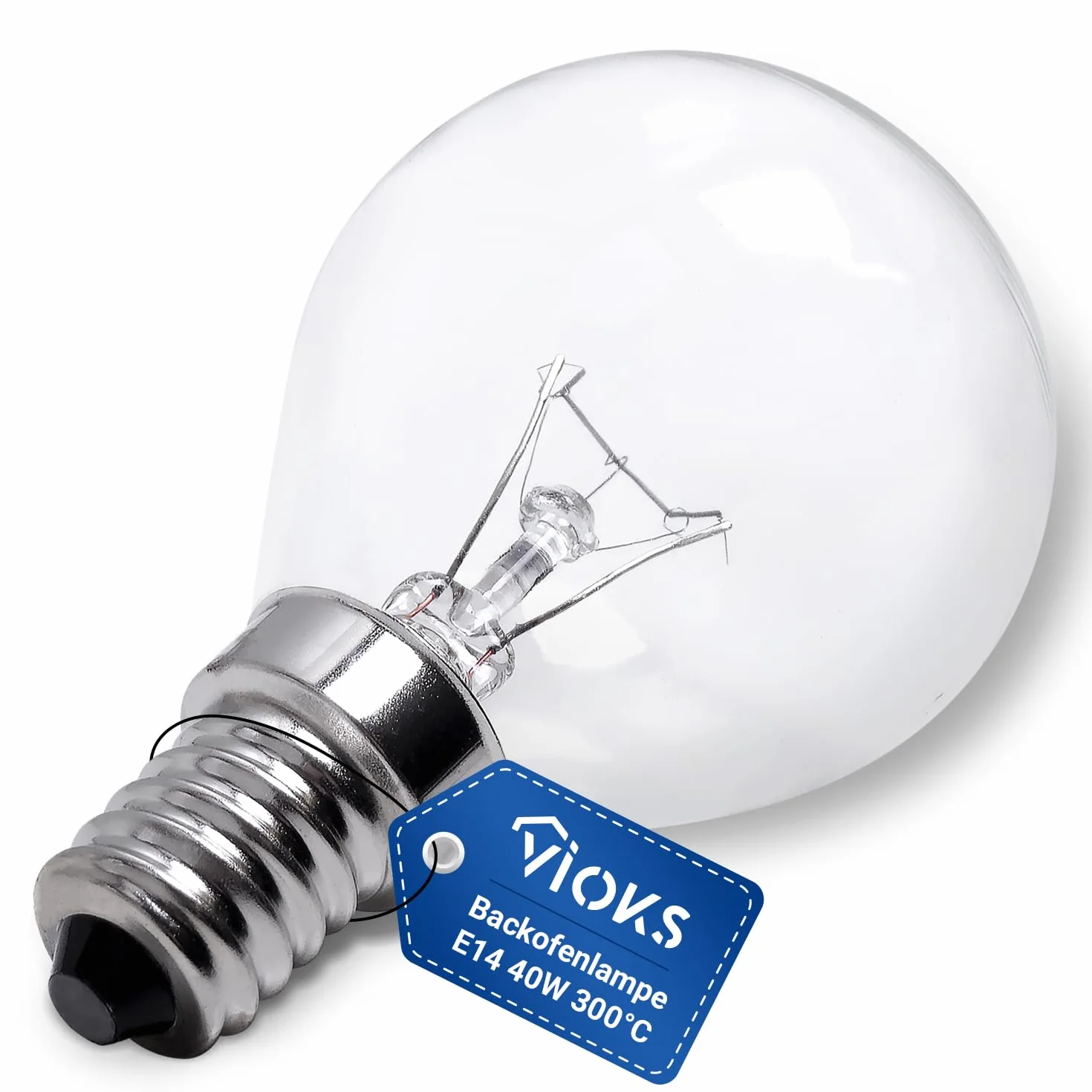VIOKS Bоsch Siеmens żarówka E14, 40 W, 300 stopni, 230 V, 45 mm, Ø 77 mm, E14, do kuchenki mikrofalowej, okapu kuchennego, piekarnika, lodówki, żarówek i żarówek do piekarników i kuchenek