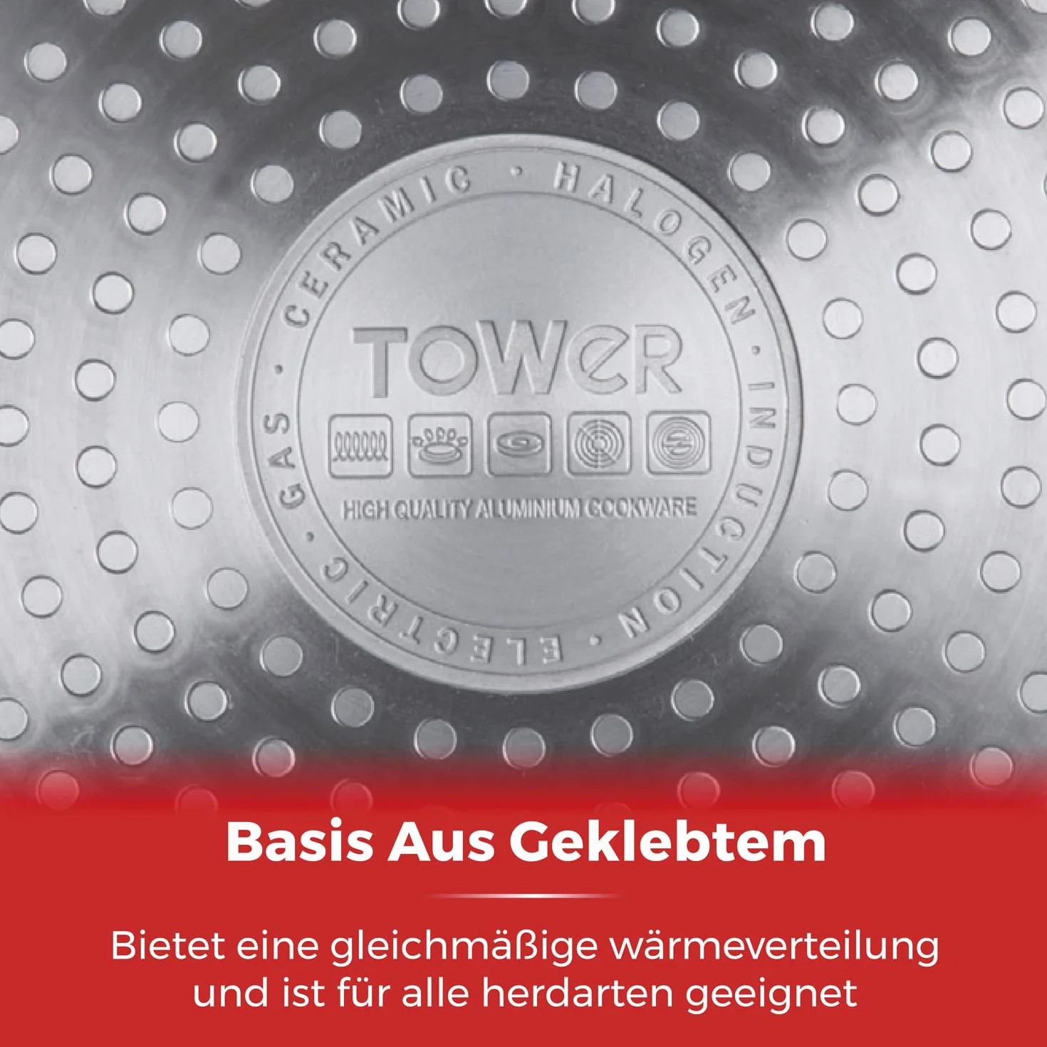 Tower Cerastone Kute 5 Kawałek Pan Set z Non-Kij Powłoka oraz Miękki Dotykać Uchwyty, 18/20/22 cm Rondelki oraz 20/28 cm Smażenie Patelnie, Grafit