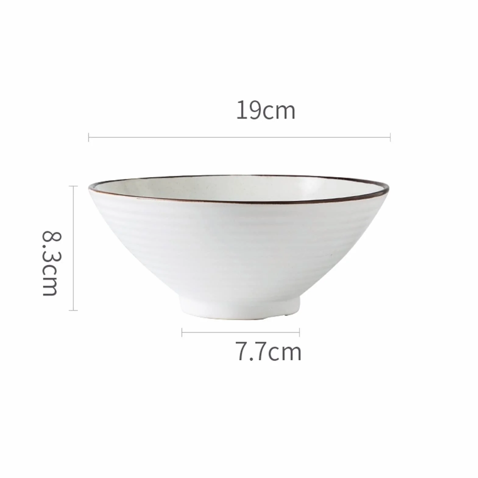 Miska na płatki zbożowe Miska na makaron Ceramiczna miska na ramen Duża miska Czarna miska na makaron wołowy Komercyjna prosta nitka (2) (2 Jeden rozmiar)