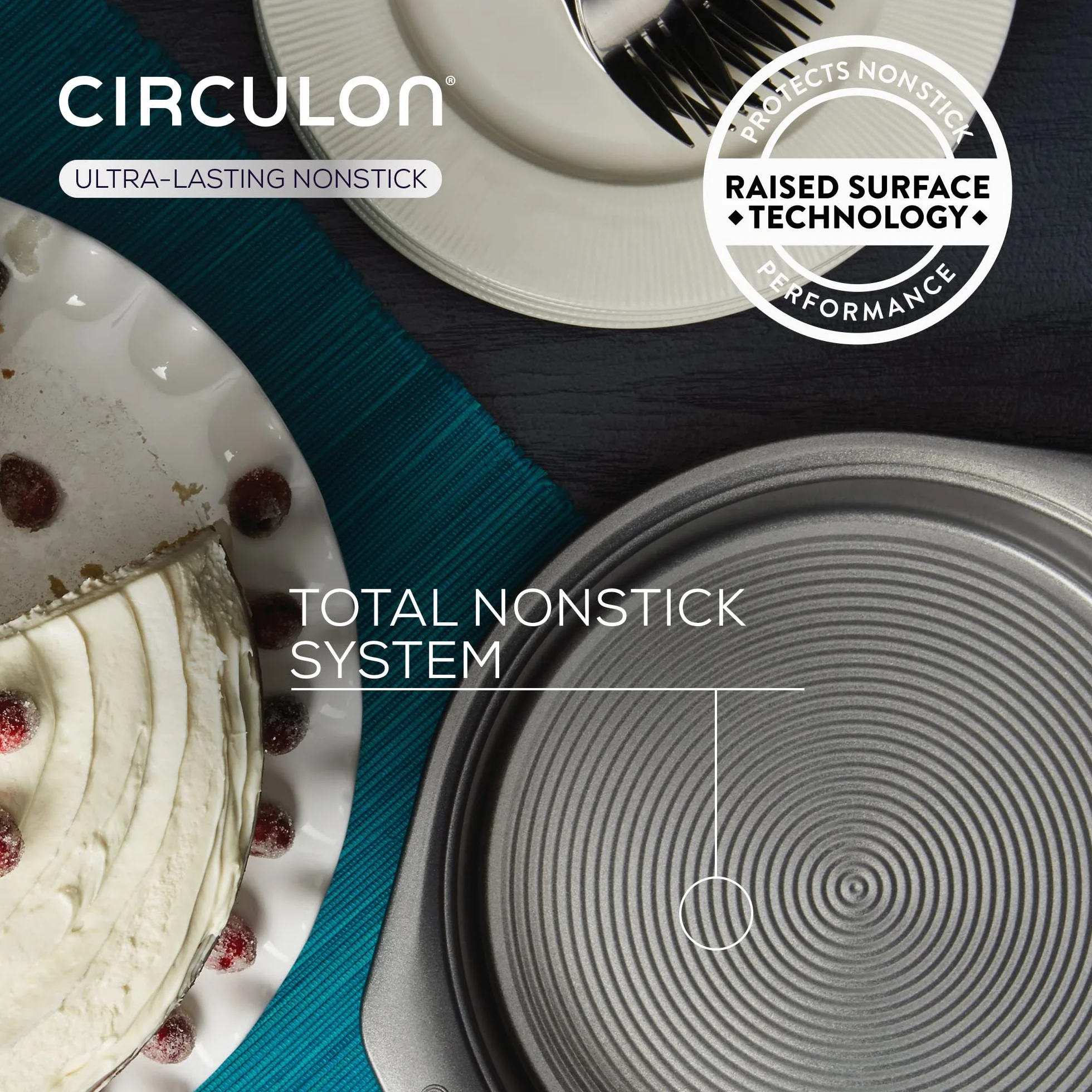 Circulon Momentum Deep Baking Tace zestaw 2 – nieprzywierające formy do pieczenia, trwałe, nadają się do mycia w zmywarce, 39 x 25,5 cm i 25,5 cm, kwadratowe, szare