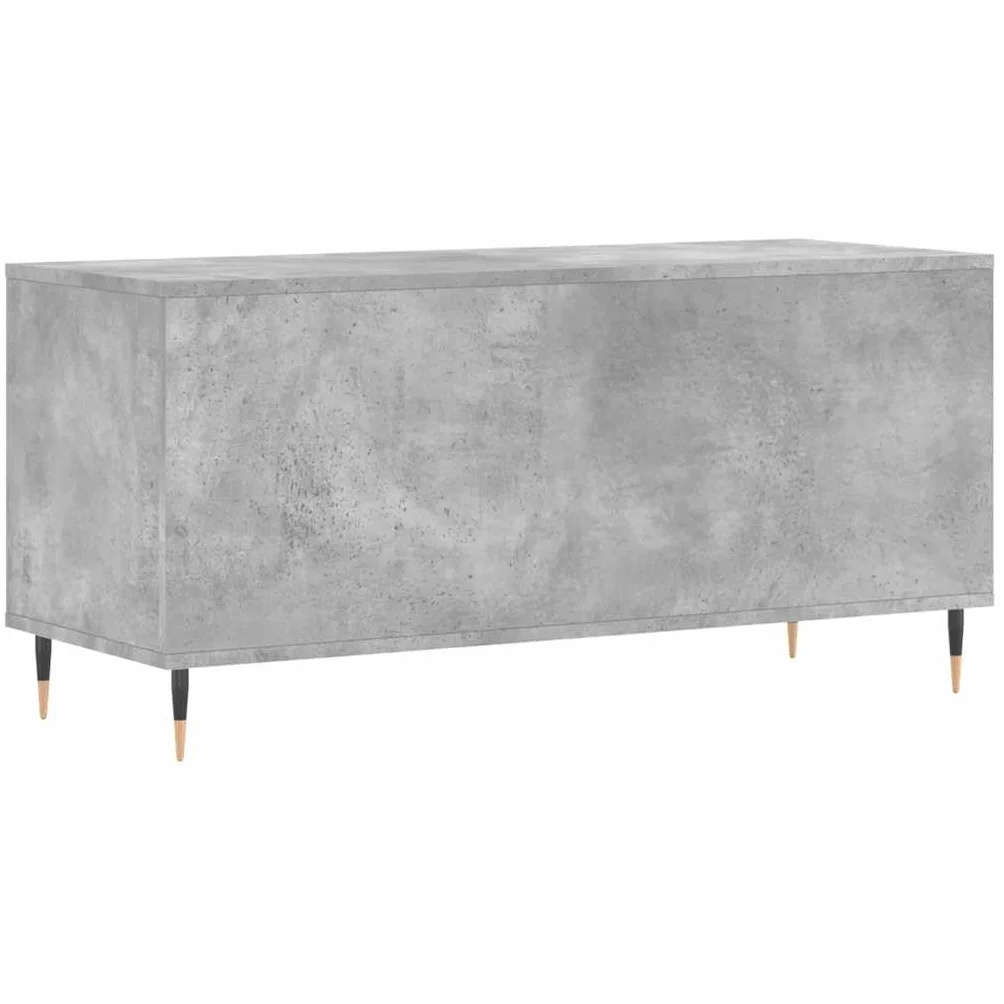 vidaXL Szafka na płyty, szarość betonu, 100x38x48 cm, szafka na winyle, szafka RTV, szafka pod TV, szafka na płyty winylowe, szafka multimedialna
