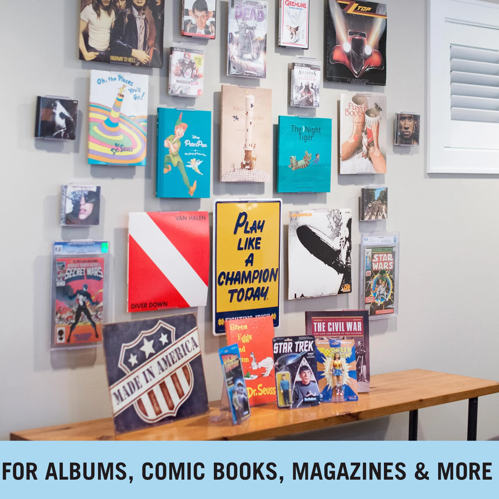 CollectorMount Uchwyt do albumu na płyty winylowe 2 sztuki regulowany montaż na ścianie
