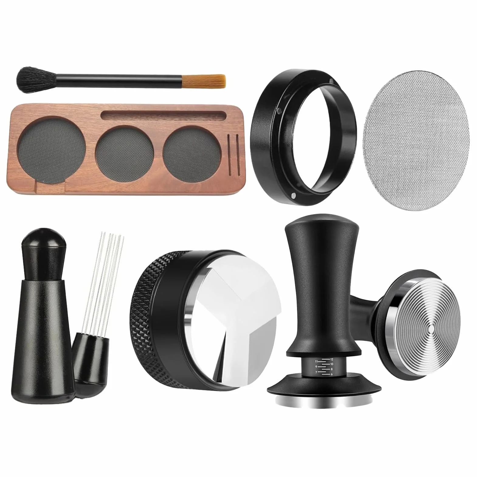 Zestaw Akcesoriów do Espresso Przenośny Przyrząd do Tłoczenia Kawy | 51 mm Akcesoria do Ubijania Espresso dla Domu Kuchni Jadalni Apartamentu Kawiarni Hobbystów