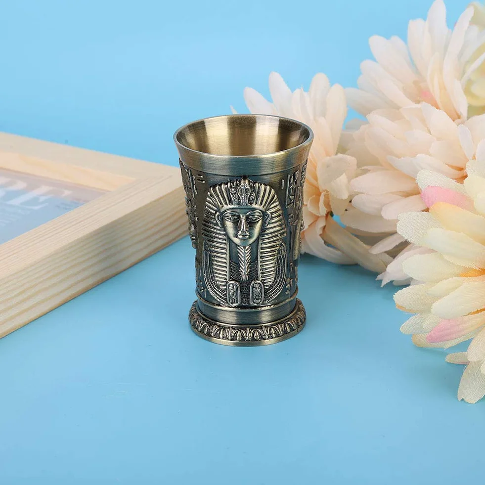Nikou Kubek do wina vintage metalowy kieliszek zielony