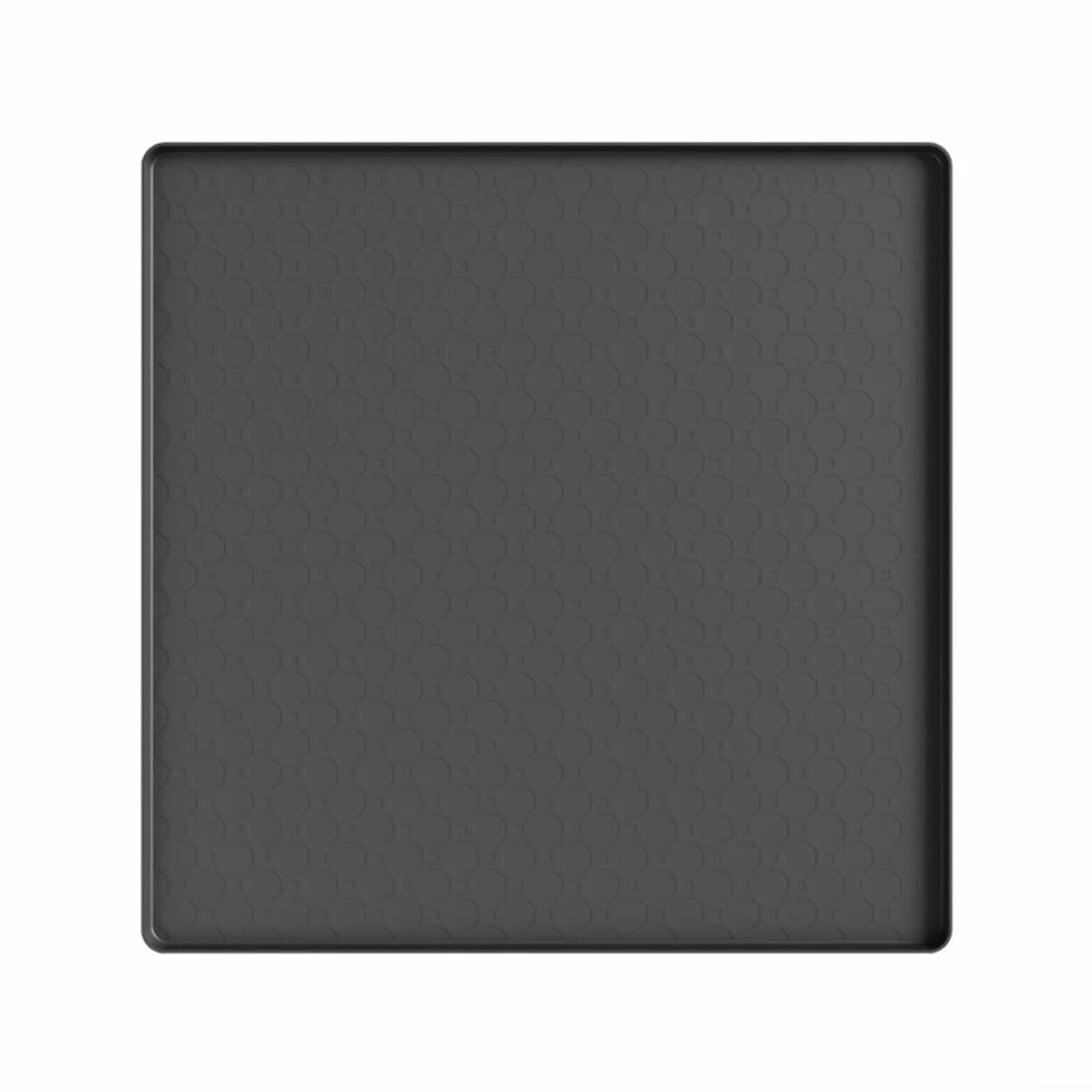 Mata silikonowa do lodówki, antypoślizgowa, 50 x 50 cm, taca ociekowa z podniesionymi krawędziami do ochrony podłogi pod sprzętami AGD, w tym lodówkami i pralkami (siatka czarna)