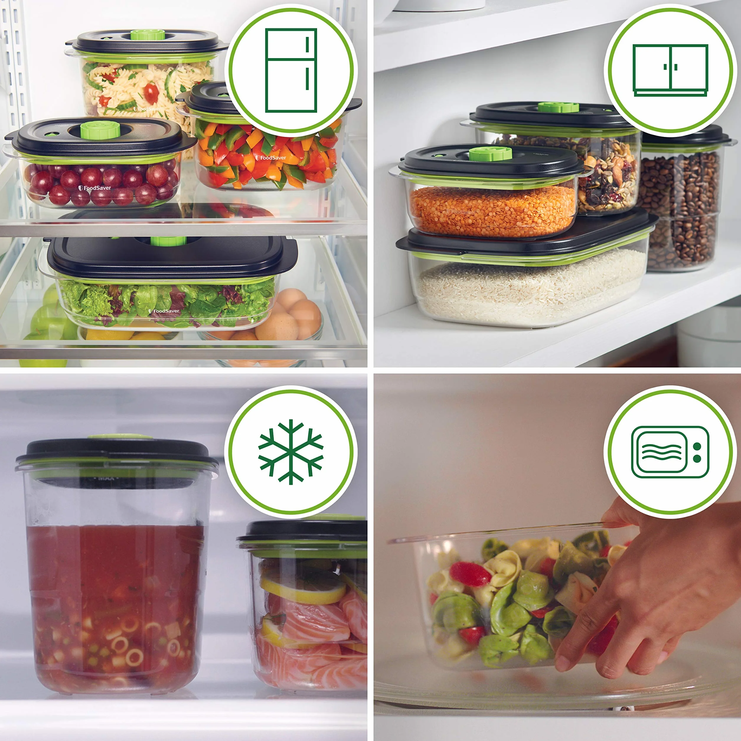 FoodSaver Pojemnik próżniowy Preserve & Marinate, 2,3 l, hermetyczny, bez BPA, szczelny, nadaje się do mycia w zmywarce