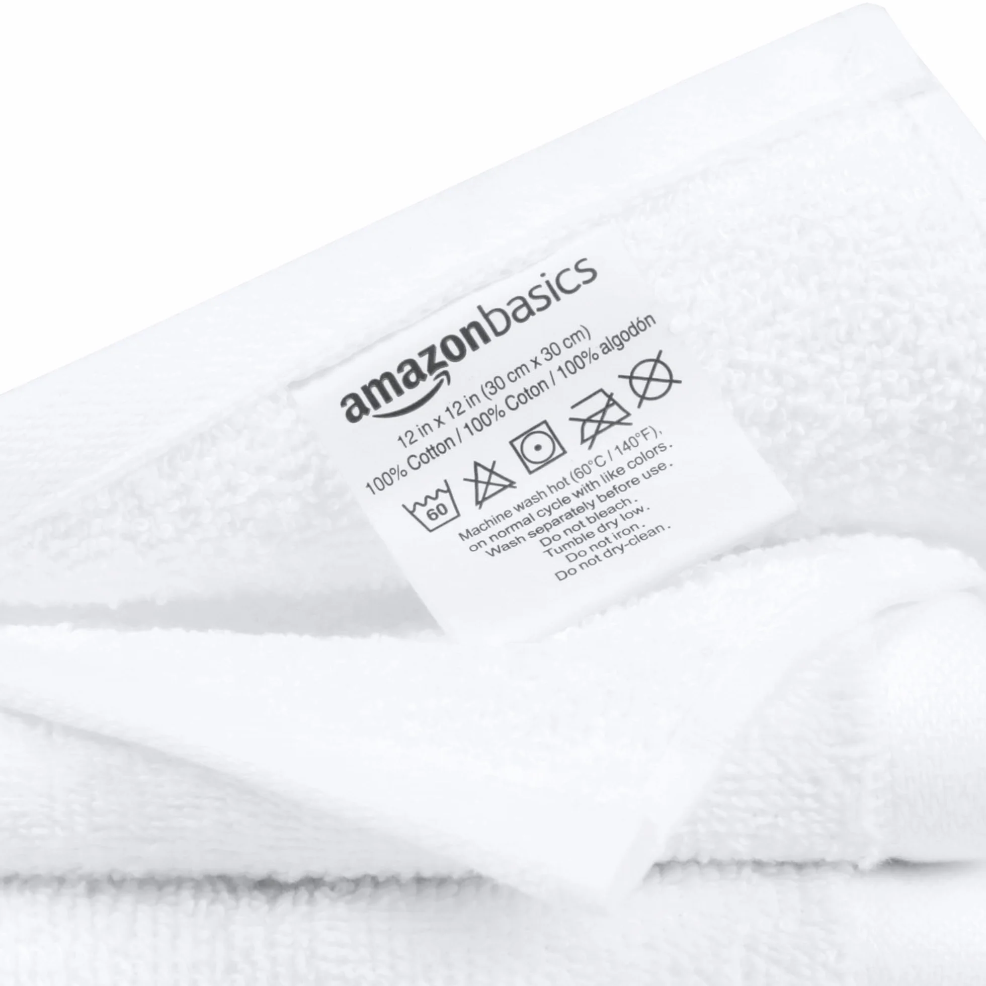 Amazon Basics myjka z bawełny, zestaw 24 sztuk - biała