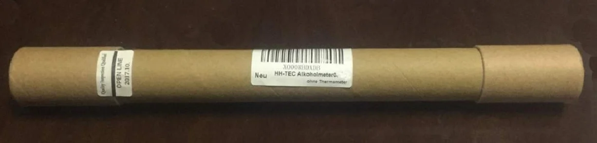 HHTEC Alkoholomierz 0-100% – pomiar zawartości alkoholu do wódki, whisky i destylatów – proste wrzeciono alkoholu dla początkujących