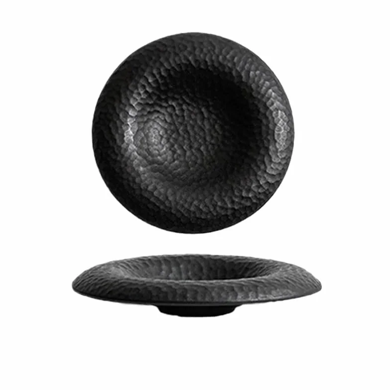 Tekstura Ceramiczny Talerz Głęboki Talerz Deserowy Talerz Sałatkowy Talerz Makaronu Talerz Zimnego Dania Zastawa Stołowa Talerze Obiadowe (B 10.8 Cala)
