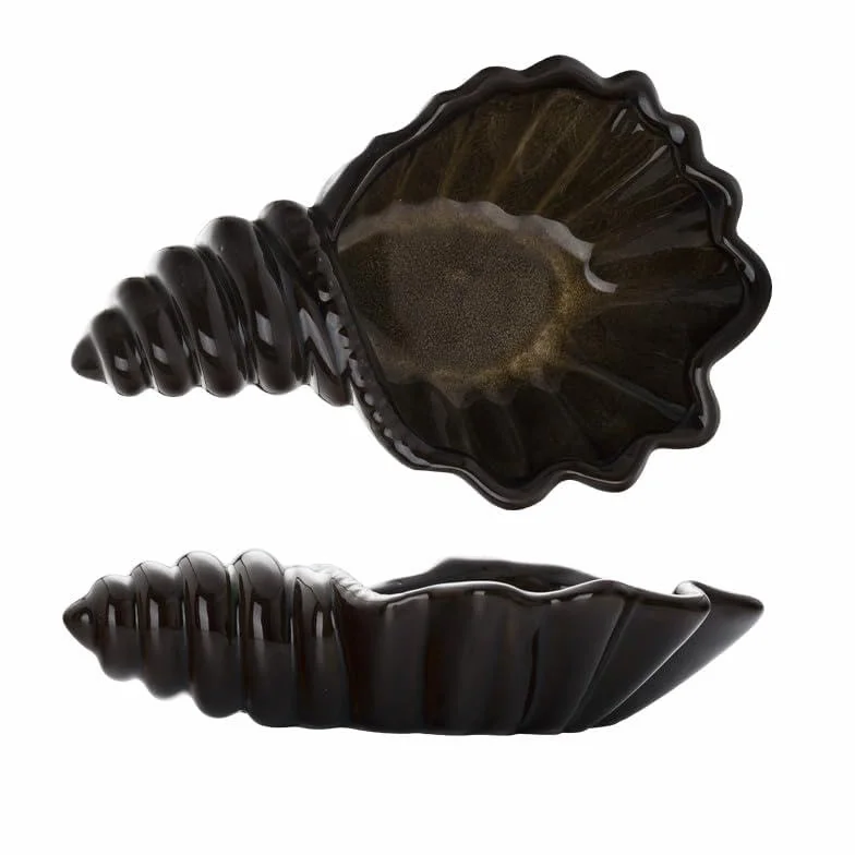 Ceramiczna zastawa stołowa Zastawa stołowa ceramiczna miska muszli i wiatr nieregularna miska na zupę specjalna osobowość restauracji danie o specjalnym kształcie do domu (Color : B)