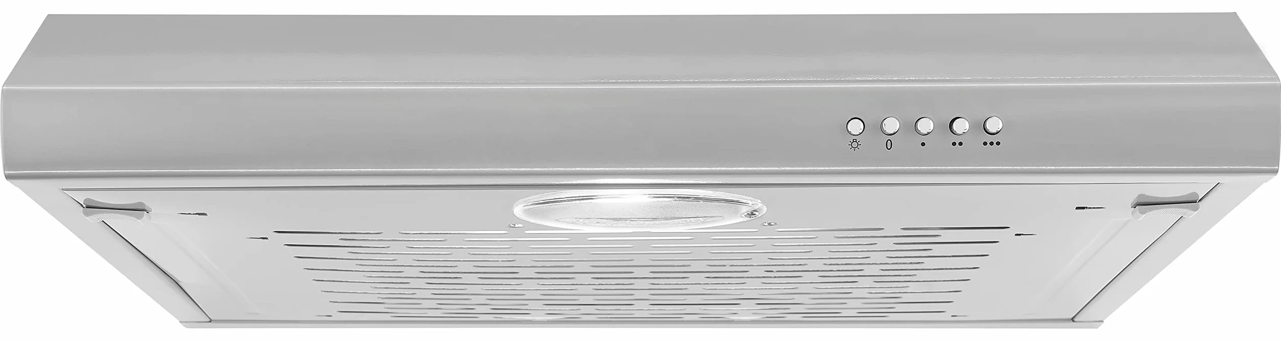 Exquisit® Okap kuchenny 60 cm, maks. moc ekstrakcji 136 [M³/h], materiał ze stali nierdzewnej, zużycie 45 kWh/rok, 4 klawisze funkcyjne, 3 poziomy mocy, chropowatość 55 dB(A).