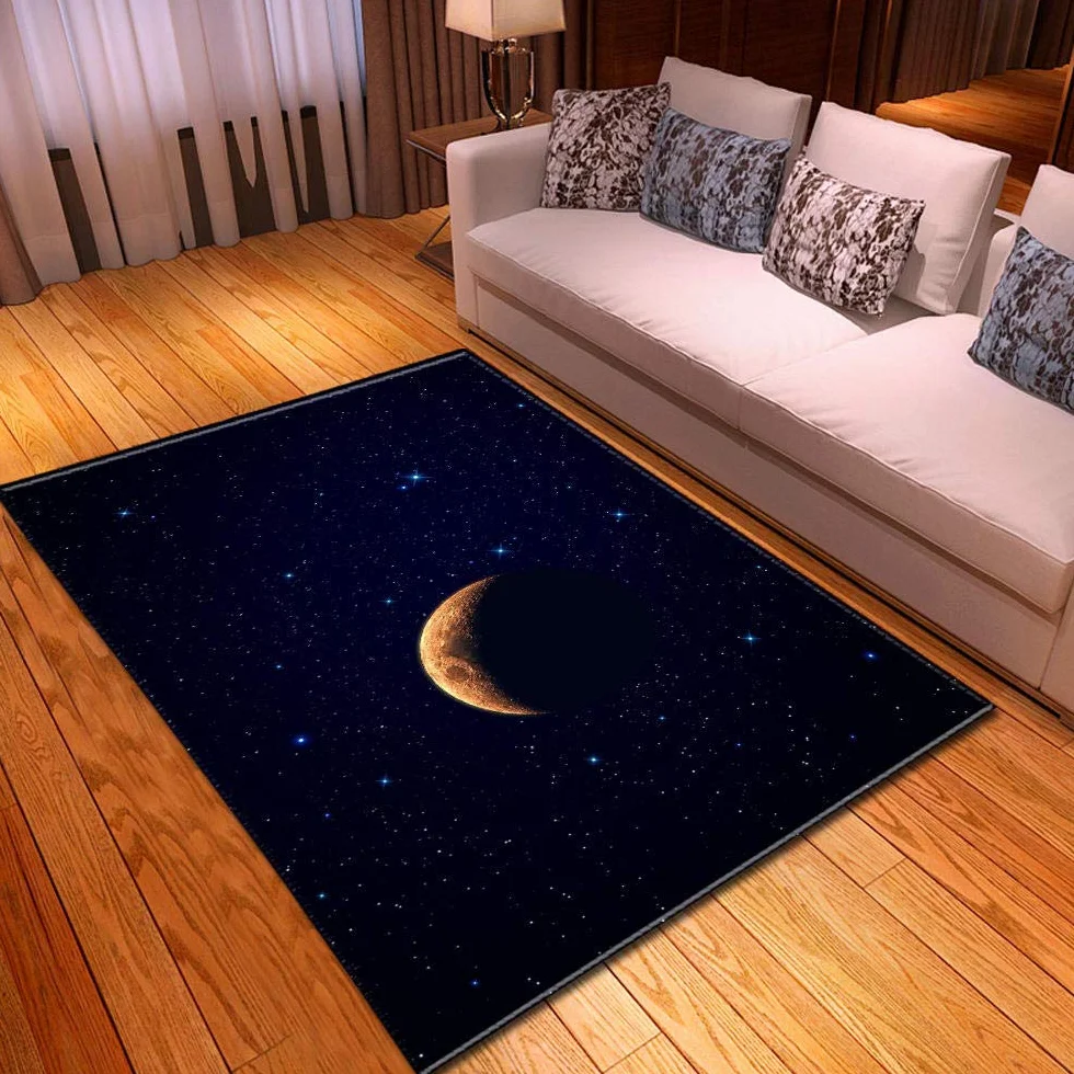 3D dywan do salonu piękny półksiężyc antypoślizgowe maty podłogowe dzieci maty dla raczkowania korytarz maty podłogowe maty nocne maty do dekoracji wnętrz