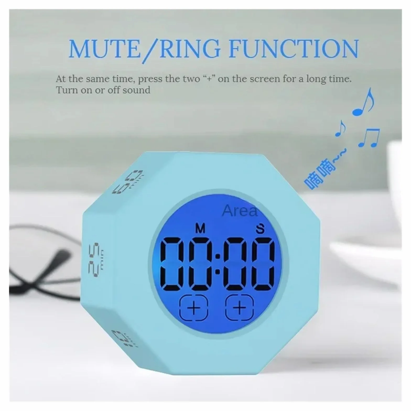 minuterka, Timer z czujnikiem grawitacji, nauka fitnessu, wizualizacja flip, zarządzanie czasem, mini cyfrowy minutnik kuchenny(White)