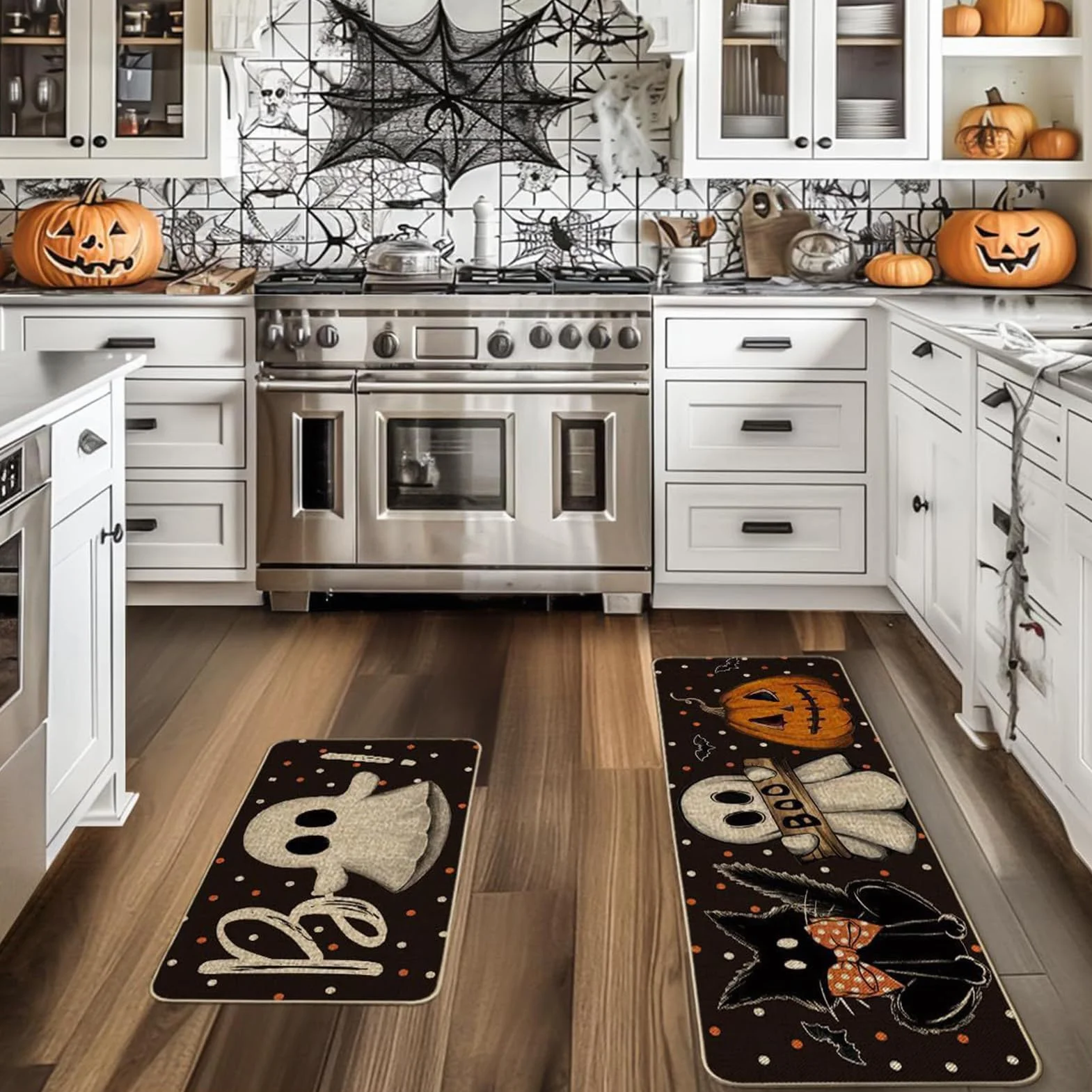 Dywany kuchenne na Halloween z duchami horroru, maty łazienkowe