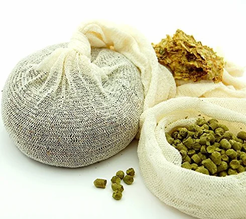 3 x torba muślinowa do 150 g granulatu chmielowego - skarpeta chmielowa - torba wielokrotnego użytku na chmiel - torby na przyprawy, bawełniana torba na chmiel - gaza