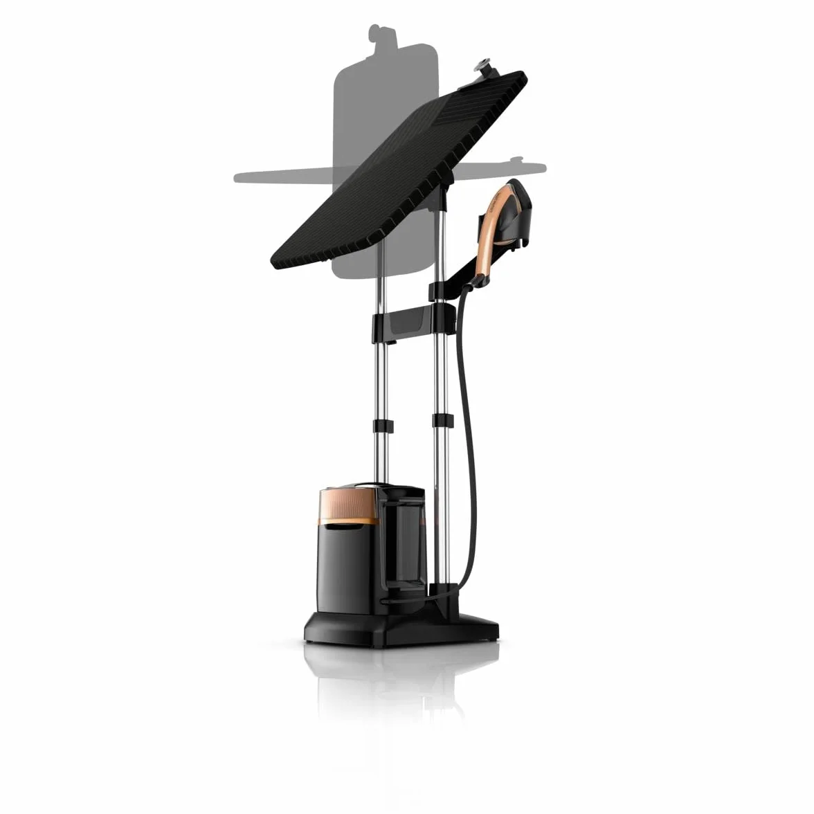 Tefal QT2020 IXeo Power All-in-One Prasownica Parowa, Stal Szlachetna Tworzywo Sztuczne, 2170 W, 1,1 L, Czarny/Miedziany
