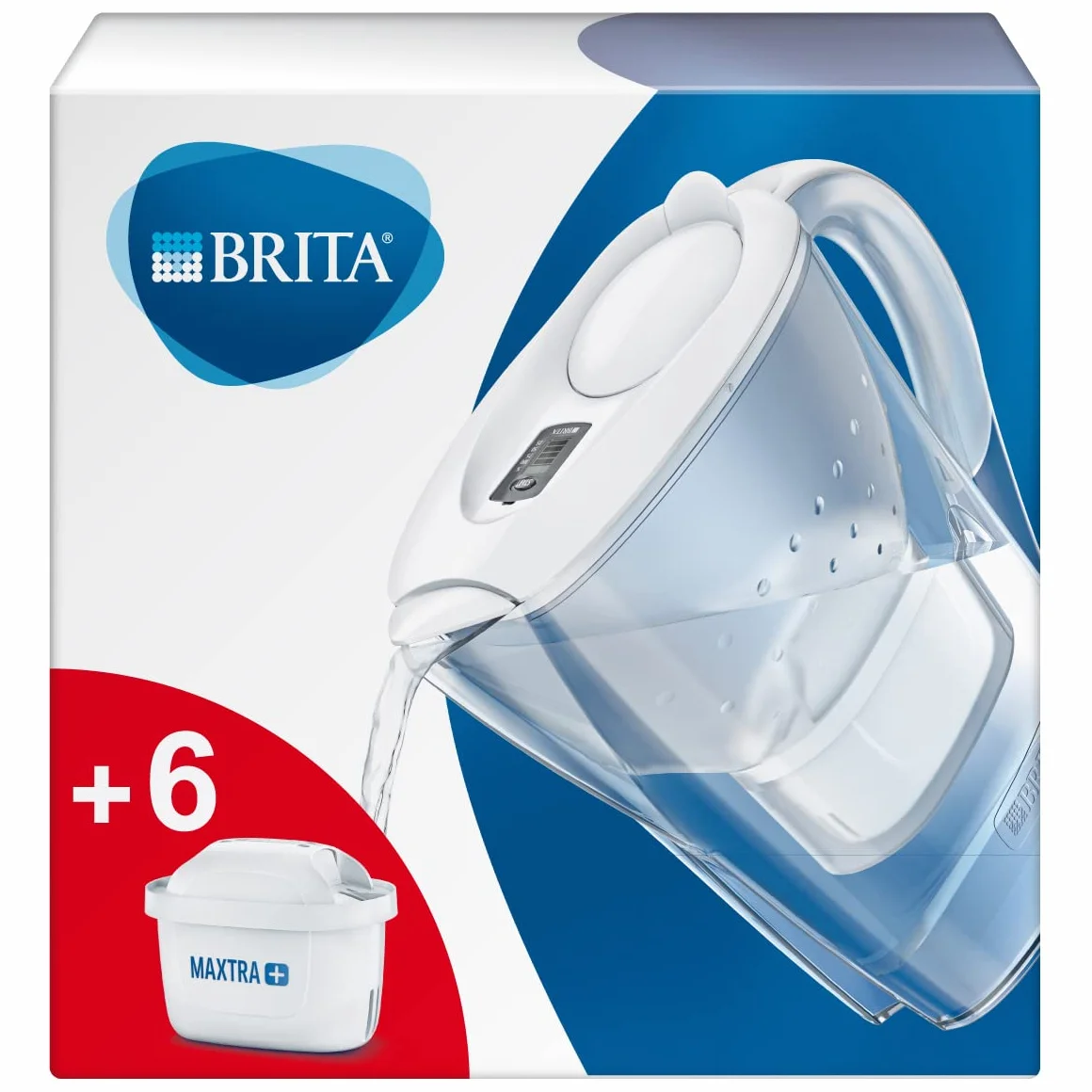 Brita Maxtra+ Filtr Do Wody, Biały, 6 Sztuk