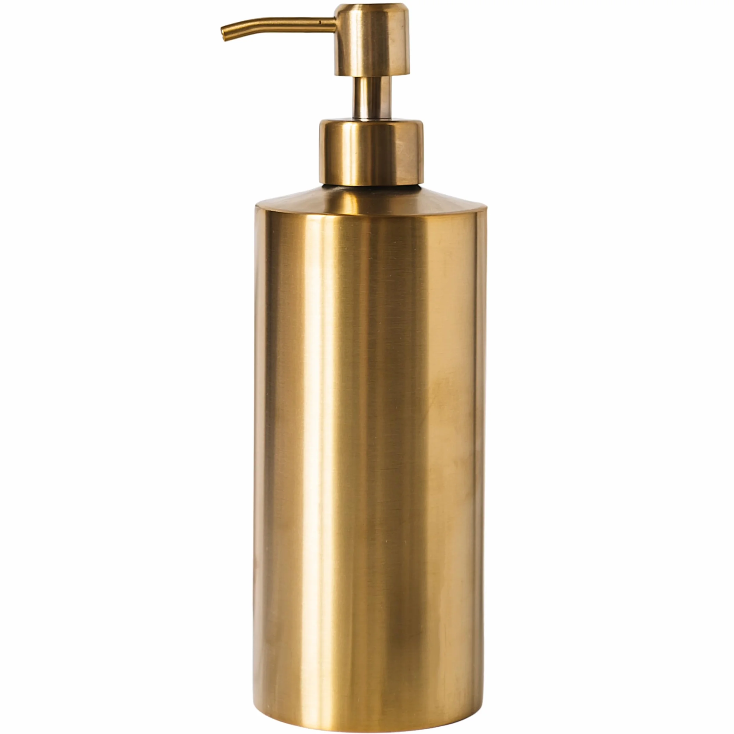 Yew Design Złoty mosiężny dozownik mydła ze stali nierdzewnej do łazienki i zlewu kuchennego, 450 ml, do napełniania, okrągły, nierdzewny dozownik do naczyń, pompka do detergentu, balsamu, na blat