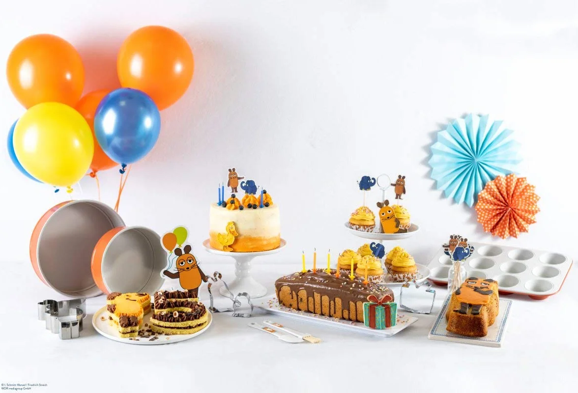 Dr. Oetker Tortownica Ø 26 DieMaus, okrągła forma do pieczenia, wysokiej jakości forma do ciasta z blachy stalowej, forma ze wzmocnioną ceramiką powłoką zapobiegającą przywieraniu (kolor:
