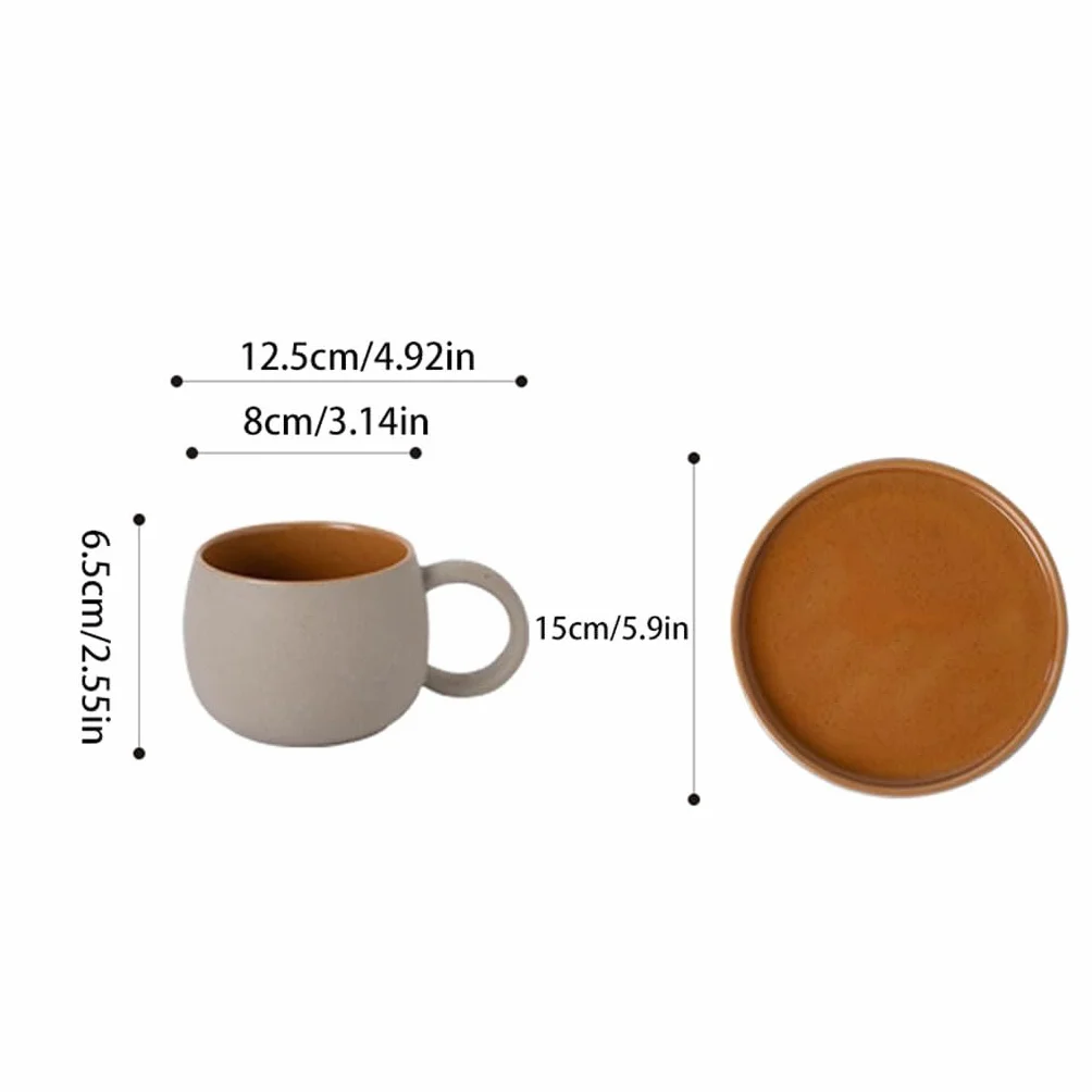 Zestaw filiżanek do herbaty i spodków, kubek do kawy biuro popołudniowa herbata filiżanka do kawy i spodek prosty ceramiczny kreatywny zestaw kubek śniadanie mleko filiżanka filiżanka do kawy (B)