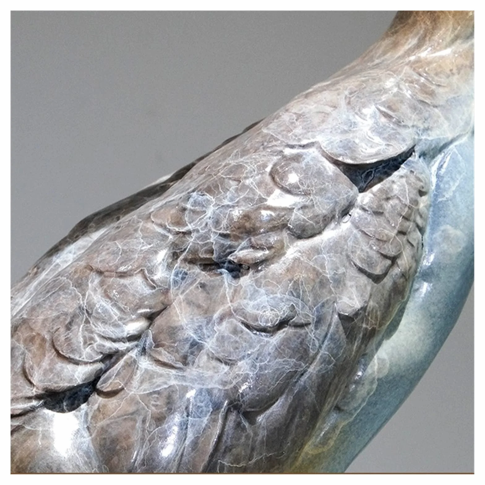 Dekoracje na biurko Mosiężny dźwig przedpokoju Ornament dekoracje domu chińskie rzemiosło Tabletop Home Art Sculpture Akcesoria do biurka domowego