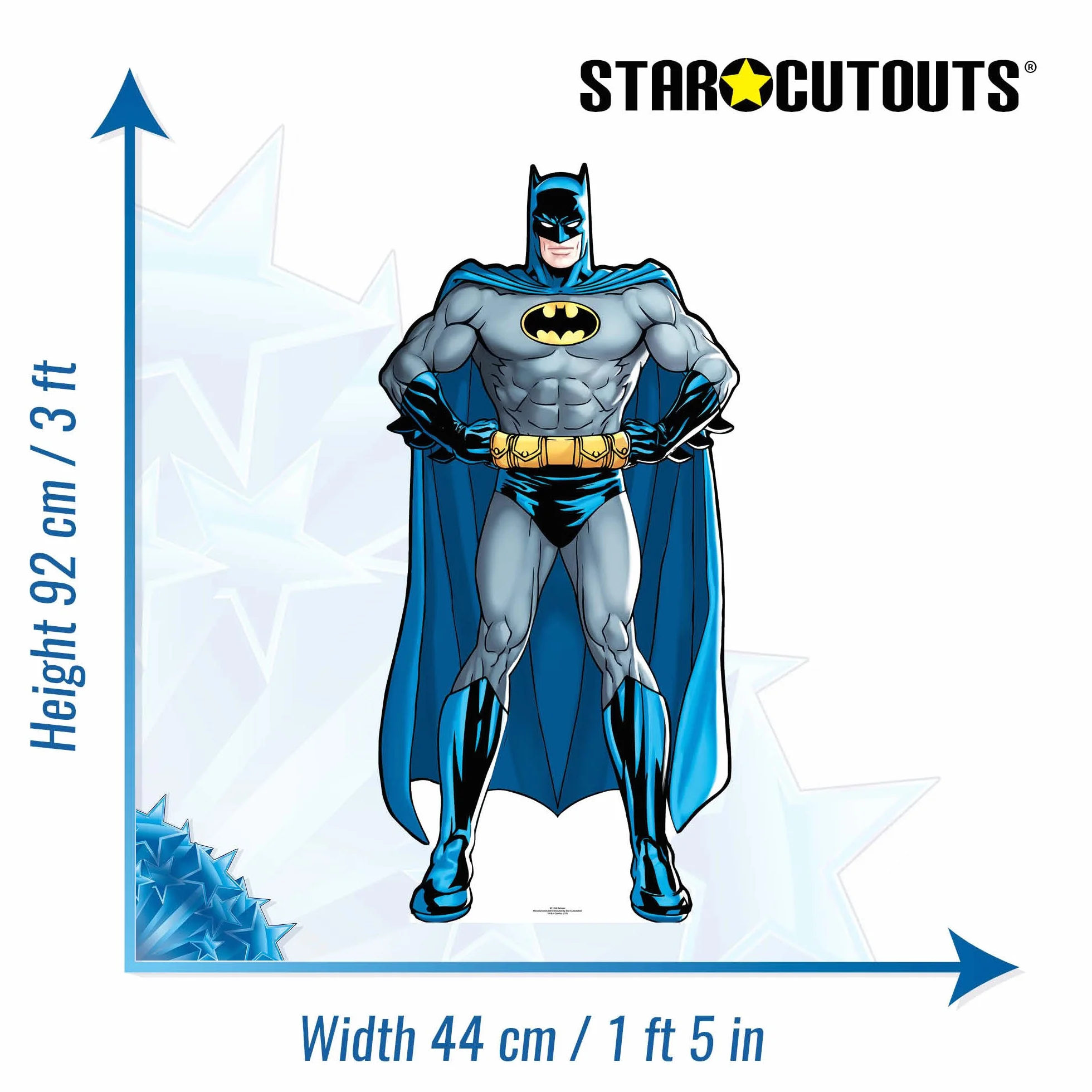 STAR CUTOUTS SC1954 DC Gwiazda Kartonowe wycięcie idealne na urodziny, prezenty, imprezy i dla fanów, wysokość 92 cm, Batman Mini