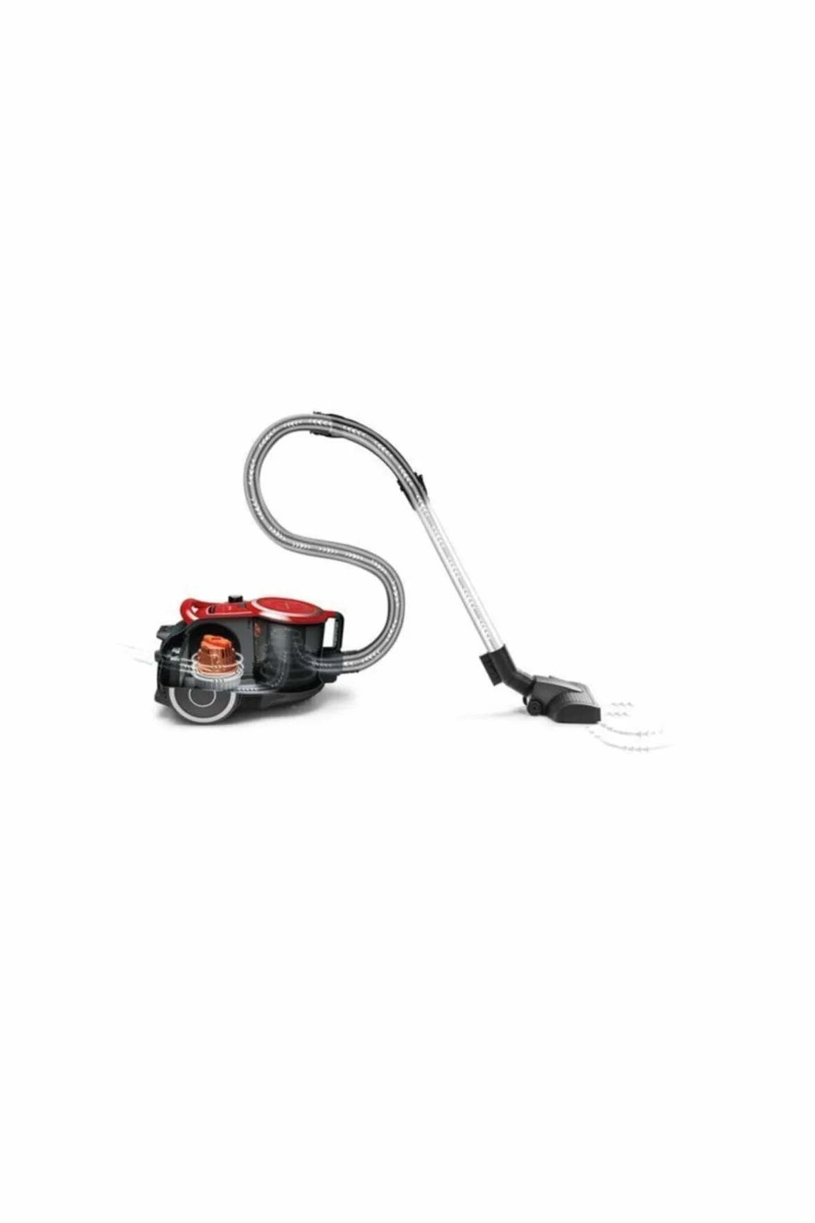 Bosch Odkurzacz bezworkowy Serie 6 BGC41Q69 ProSilence – 70 dB, Filtr HEPA, Pojemnik XL, Zasięg 10 m, Szczotka do twardych podłóg, czerwony