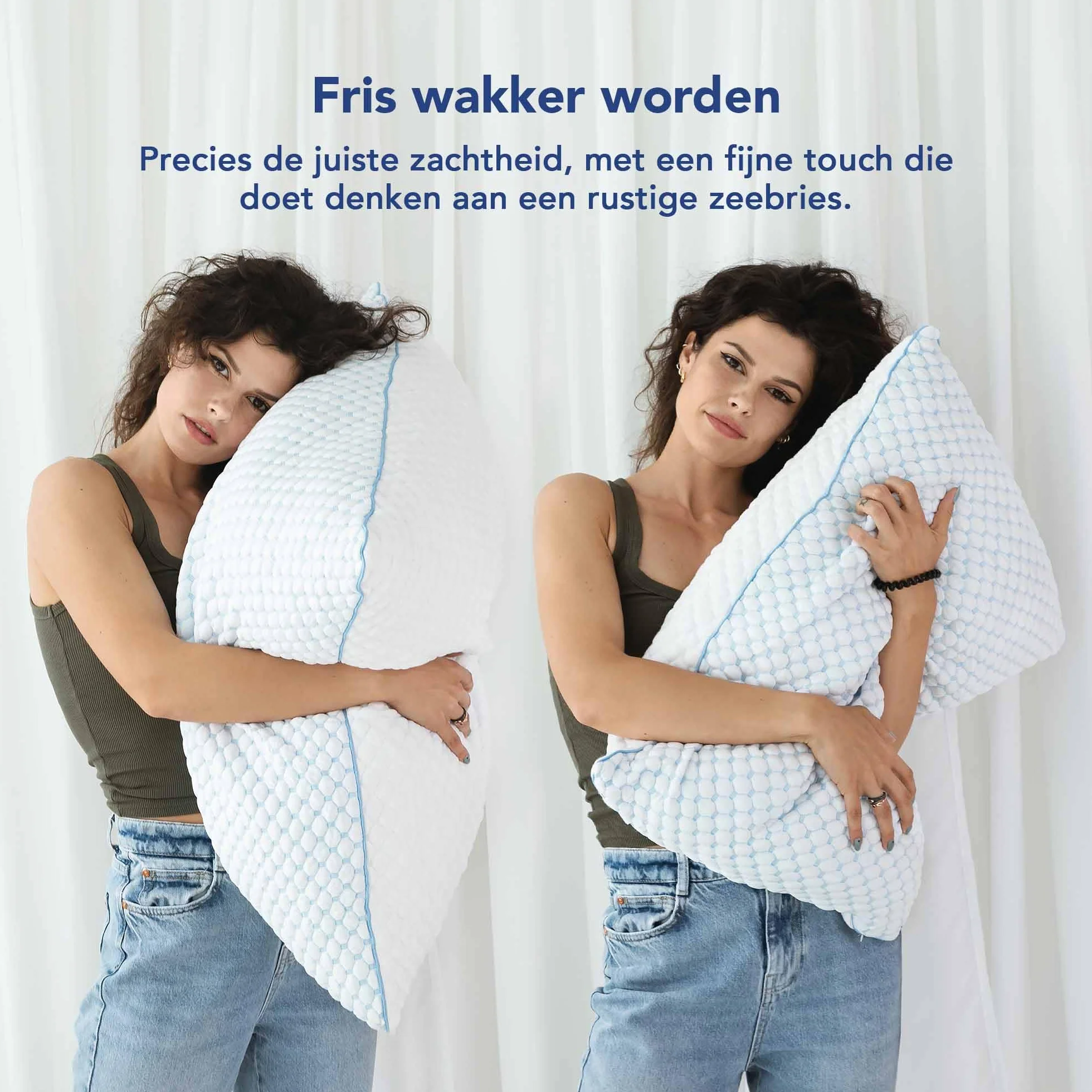 MKS Poduszka do spania 50 x 70 z pianką z pamięcią kształtu i żelem – poduszka z ergonomicznym podparciem karku – dla dorosłych, osób śpiących na plecach i na boku – chłodząca, higieniczna, wygodna
