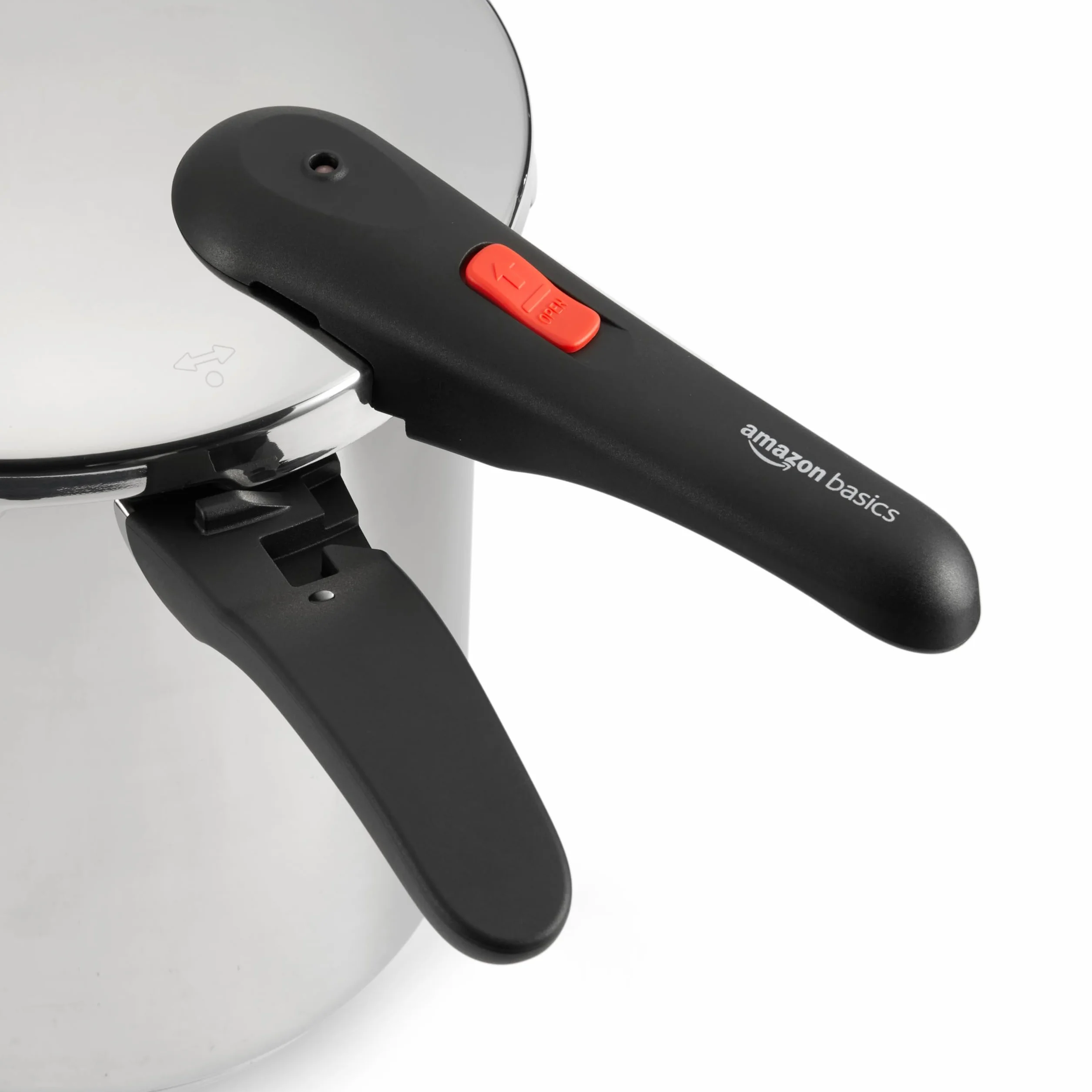 Amazon Basics szybkowar ze stali nierdzewnej z parowarem i dodatkowym silikonowym pierścieniem, 9 l