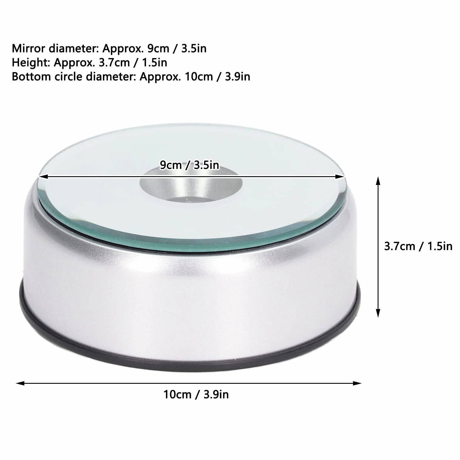 Podstawa wyświetlacza LED, 80 sekund na okrążenie Trwała podstawa z obrotowym wyświetlaczem ABS o 360 stopni z kablem zasilającym USB, zmotoryzowany obrotowy stojak gramofonowy