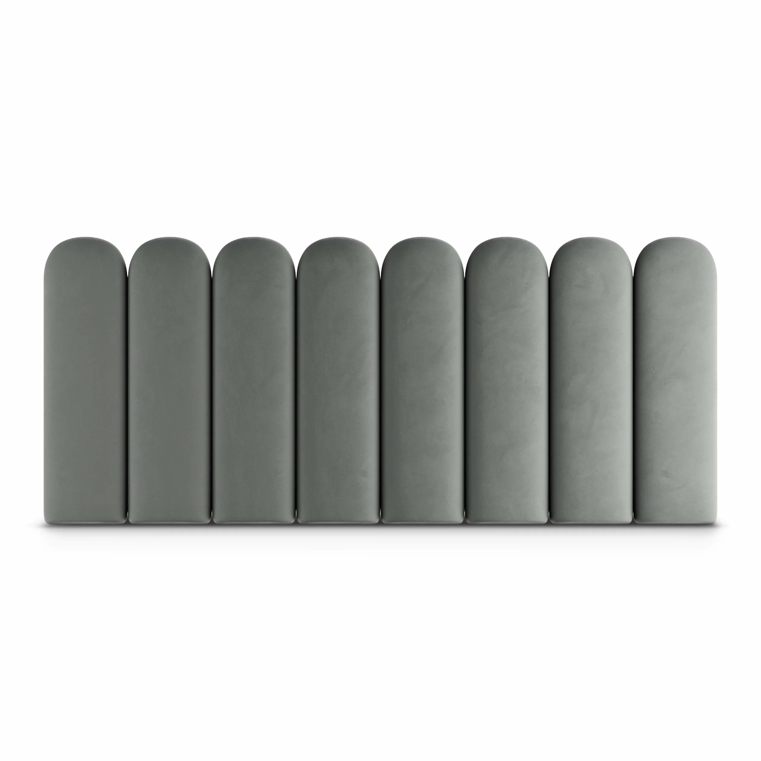 Muralo Aksamitna poduszka ścienna panel tapicerowany 30 cm x 80 cm szara